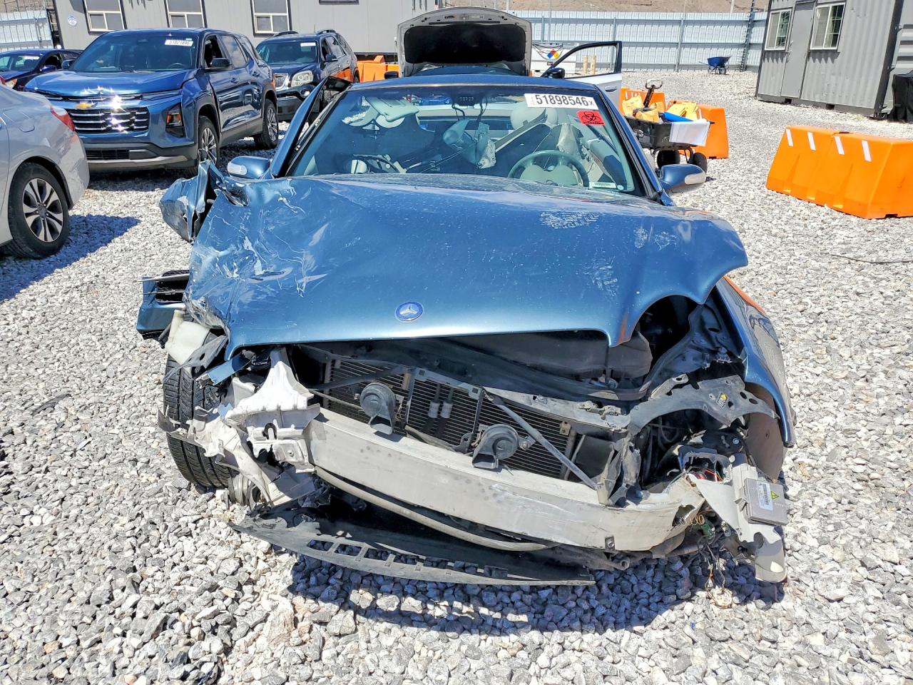 2007 Mercedes-benz Sl 550 Blue vin: WDBSK71F27F124761