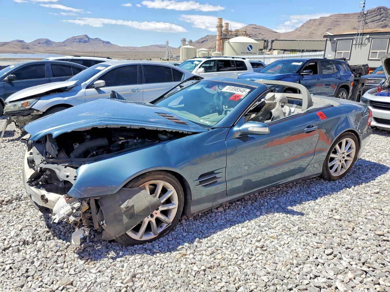 2007 Mercedes-benz Sl 550 Blue vin: WDBSK71F27F124761