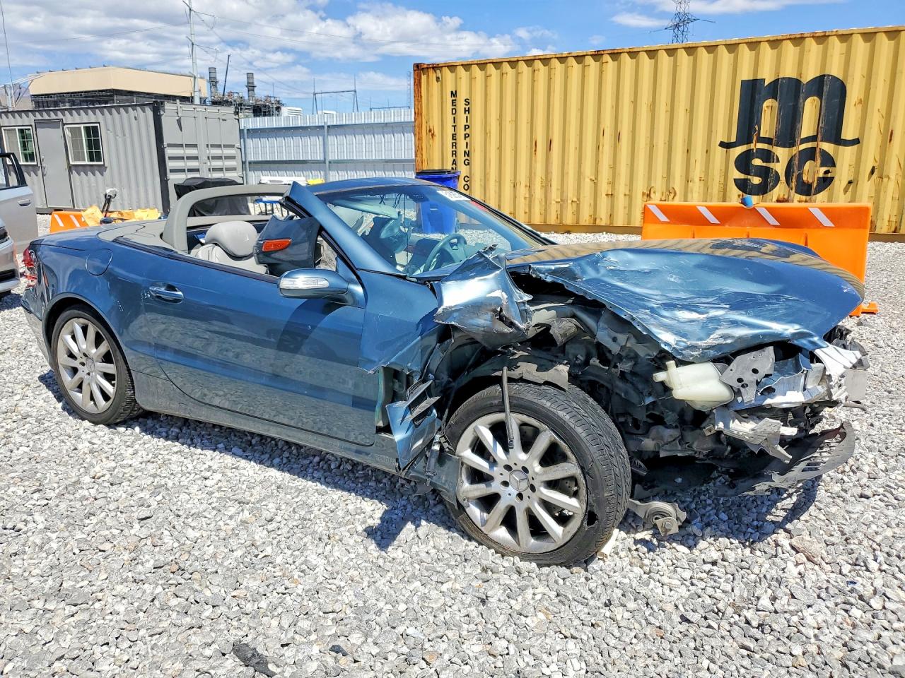 2007 Mercedes-benz Sl 550 Blue vin: WDBSK71F27F124761