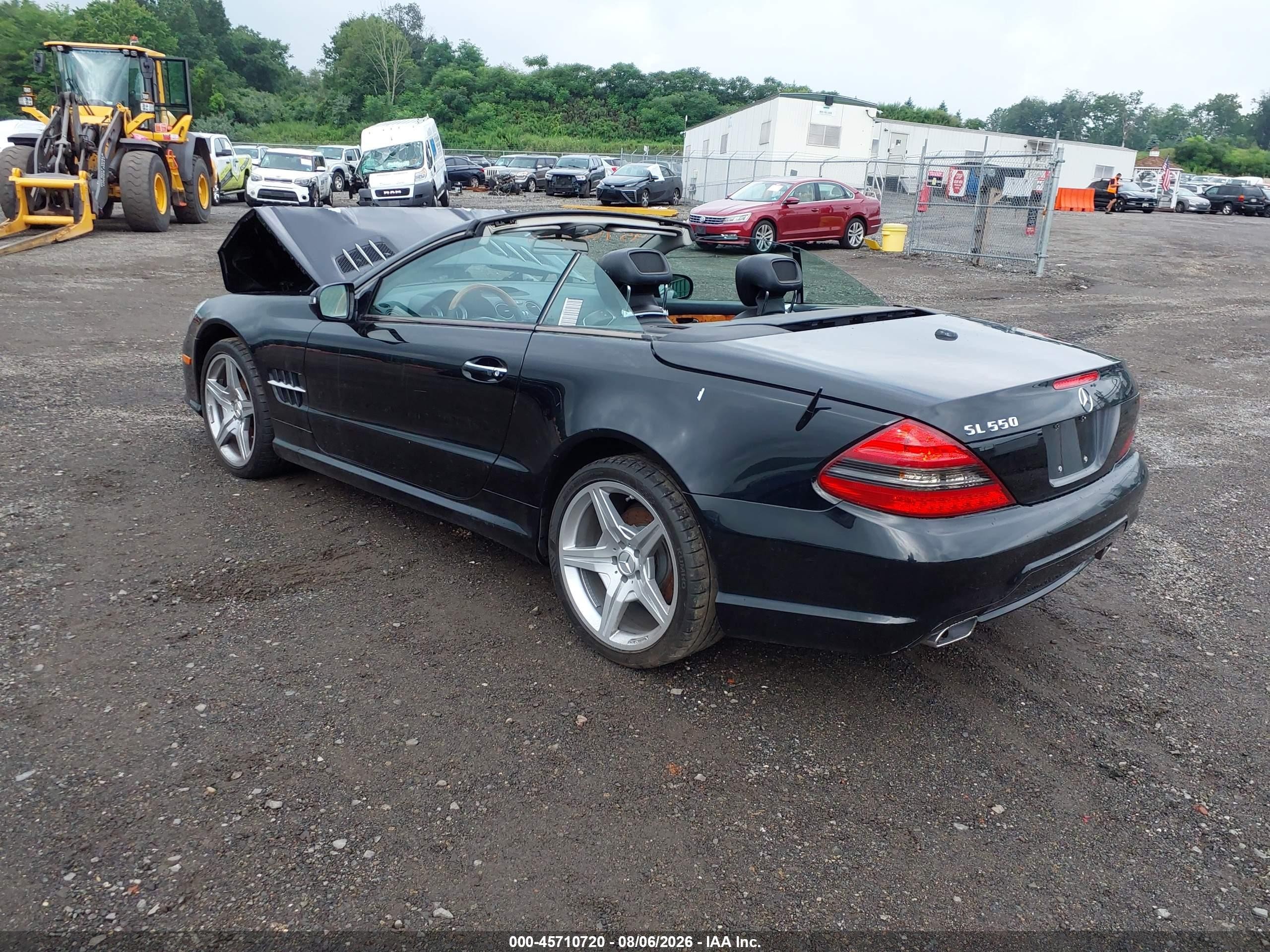 2009 Mercedes-benz Sl 550 Black vin: WDBSK71F29F144432
