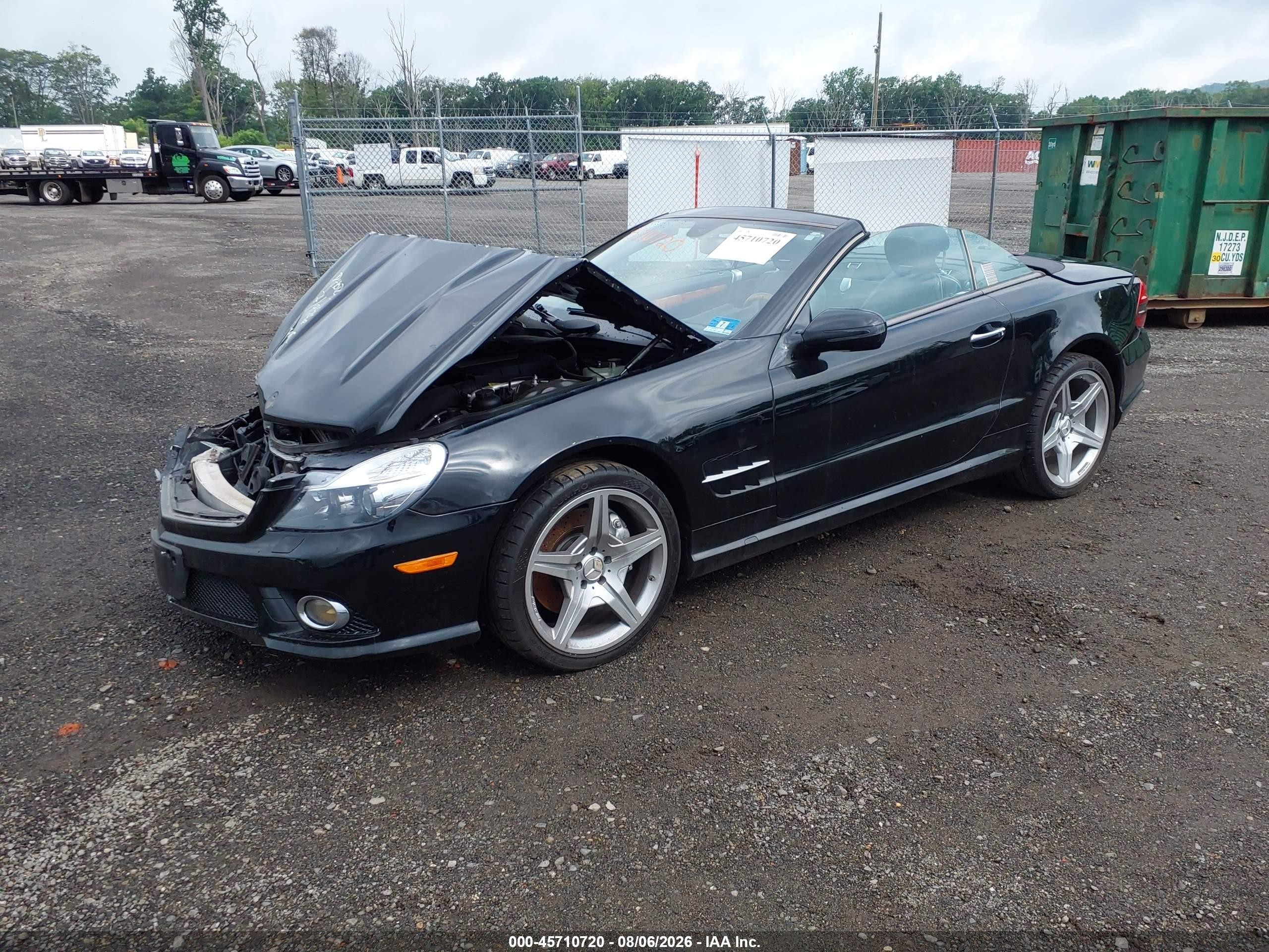 2009 Mercedes-benz Sl 550 Black vin: WDBSK71F29F144432