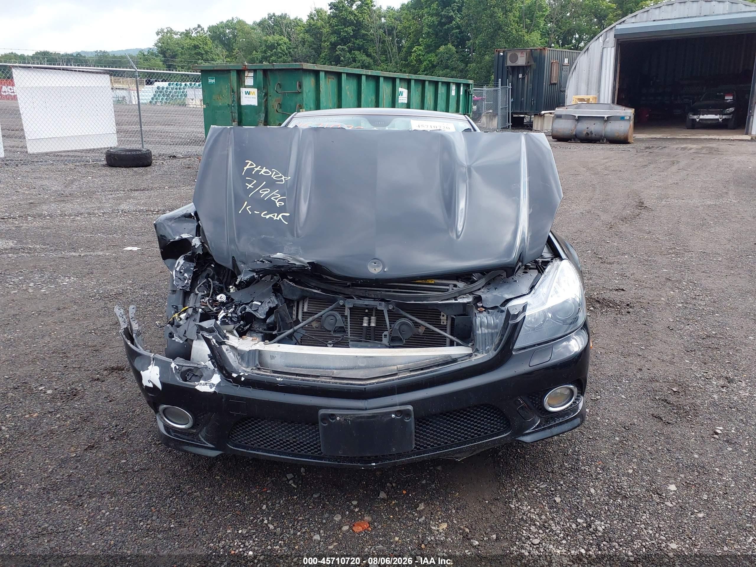 2009 Mercedes-benz Sl 550 Black vin: WDBSK71F29F144432