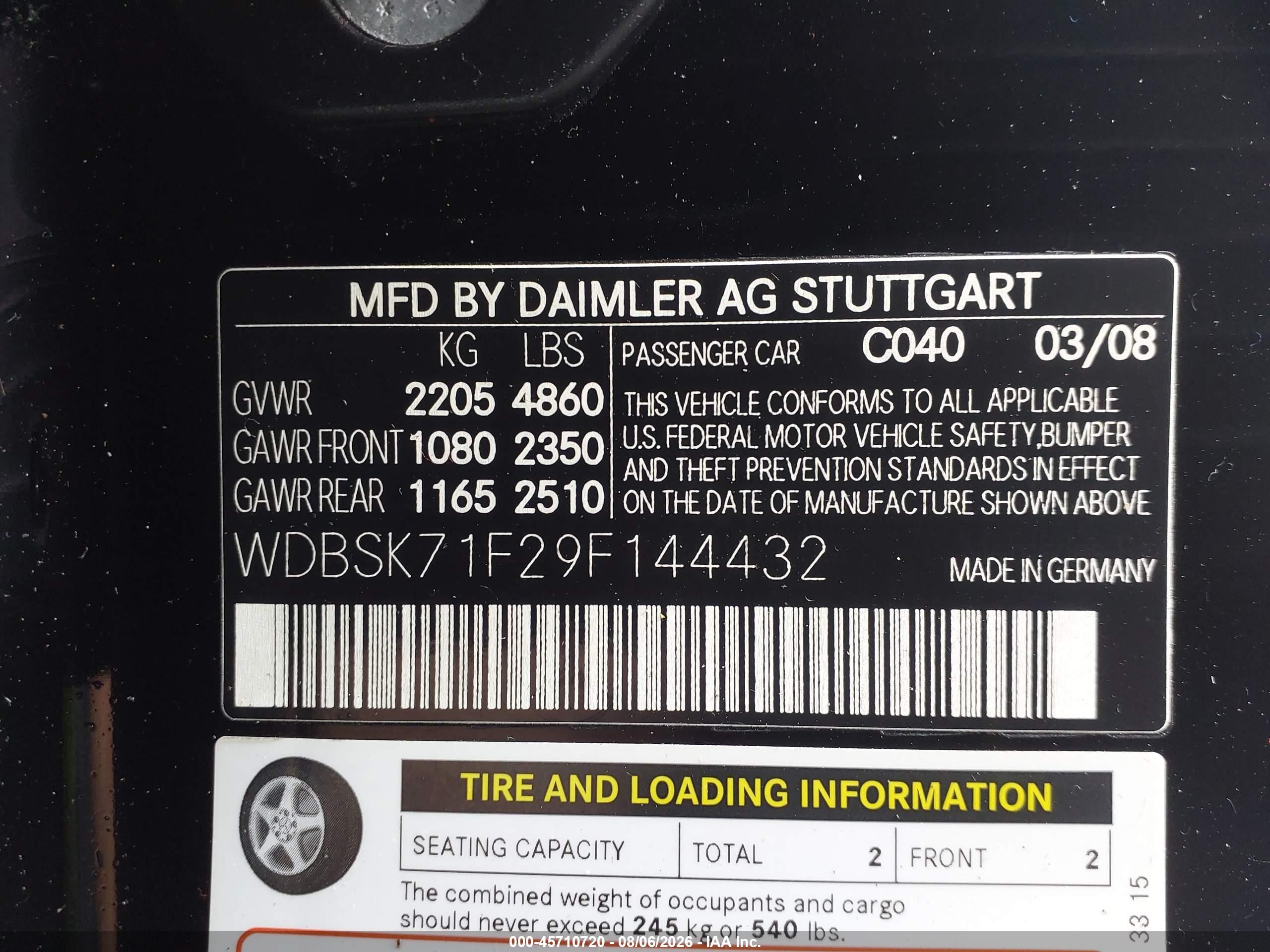 2009 Mercedes-benz Sl 550 Black vin: WDBSK71F29F144432