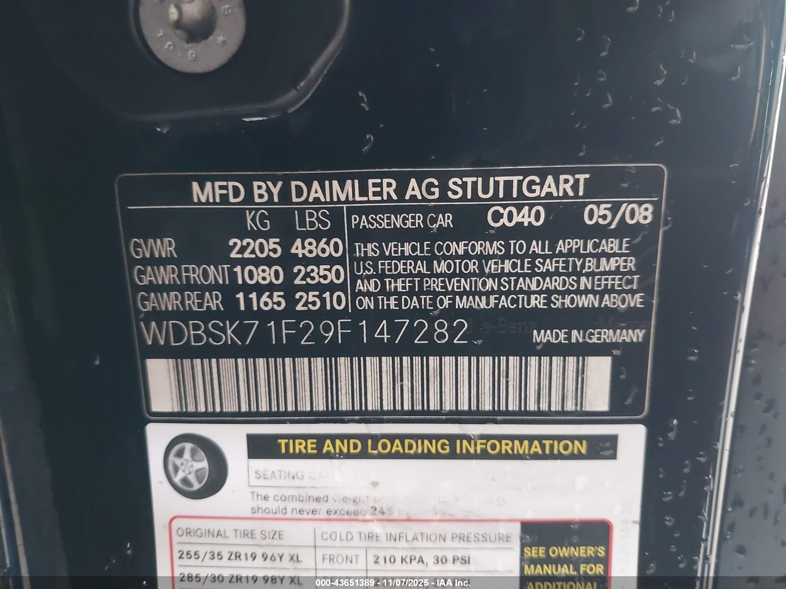 2009 Mercedes-benz Sl 550   Black vin: WDBSK71F29F147282