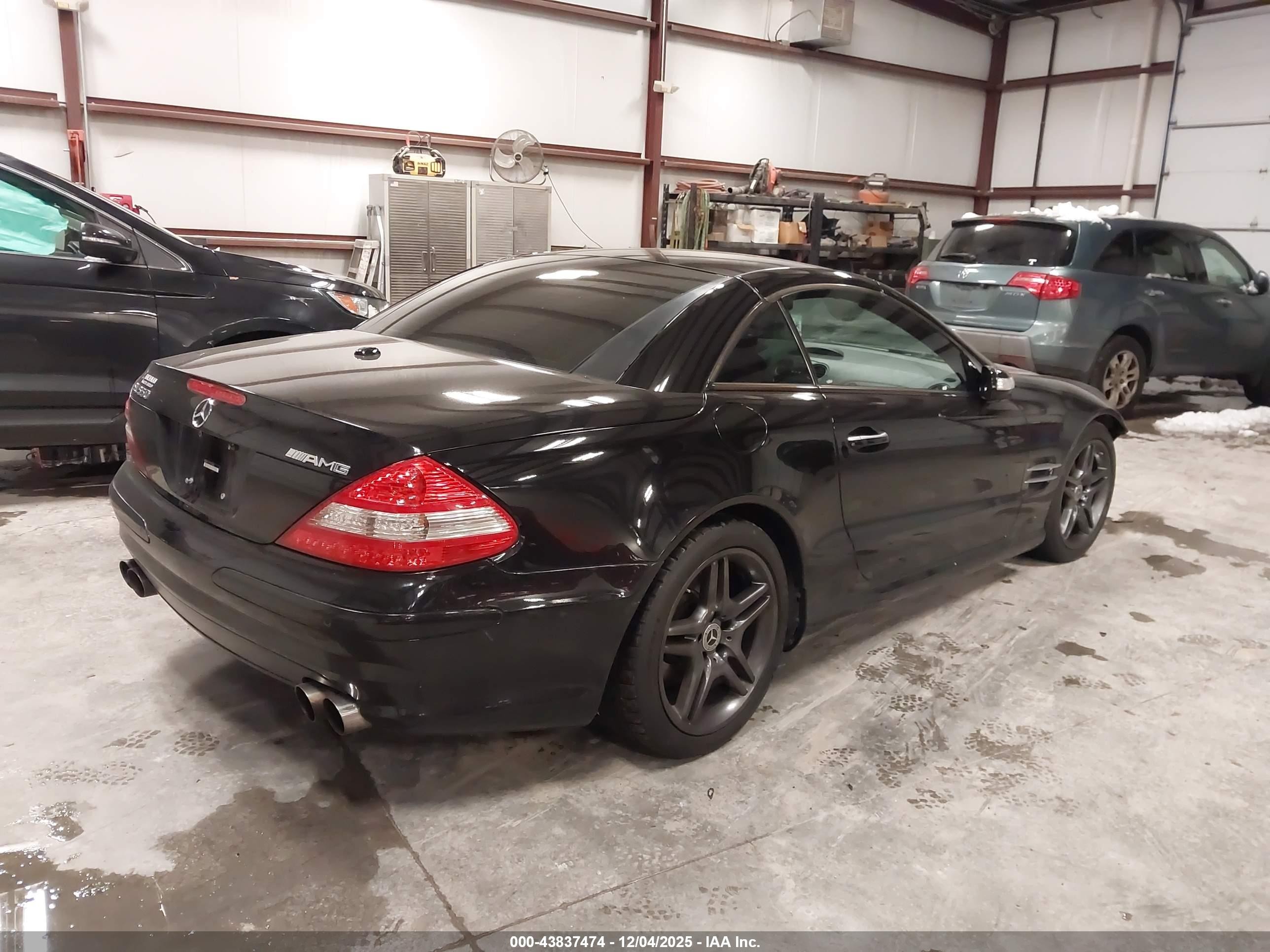 2007 Mercedes-benz Sl 550   Black vin: WDBSK71F37F126695