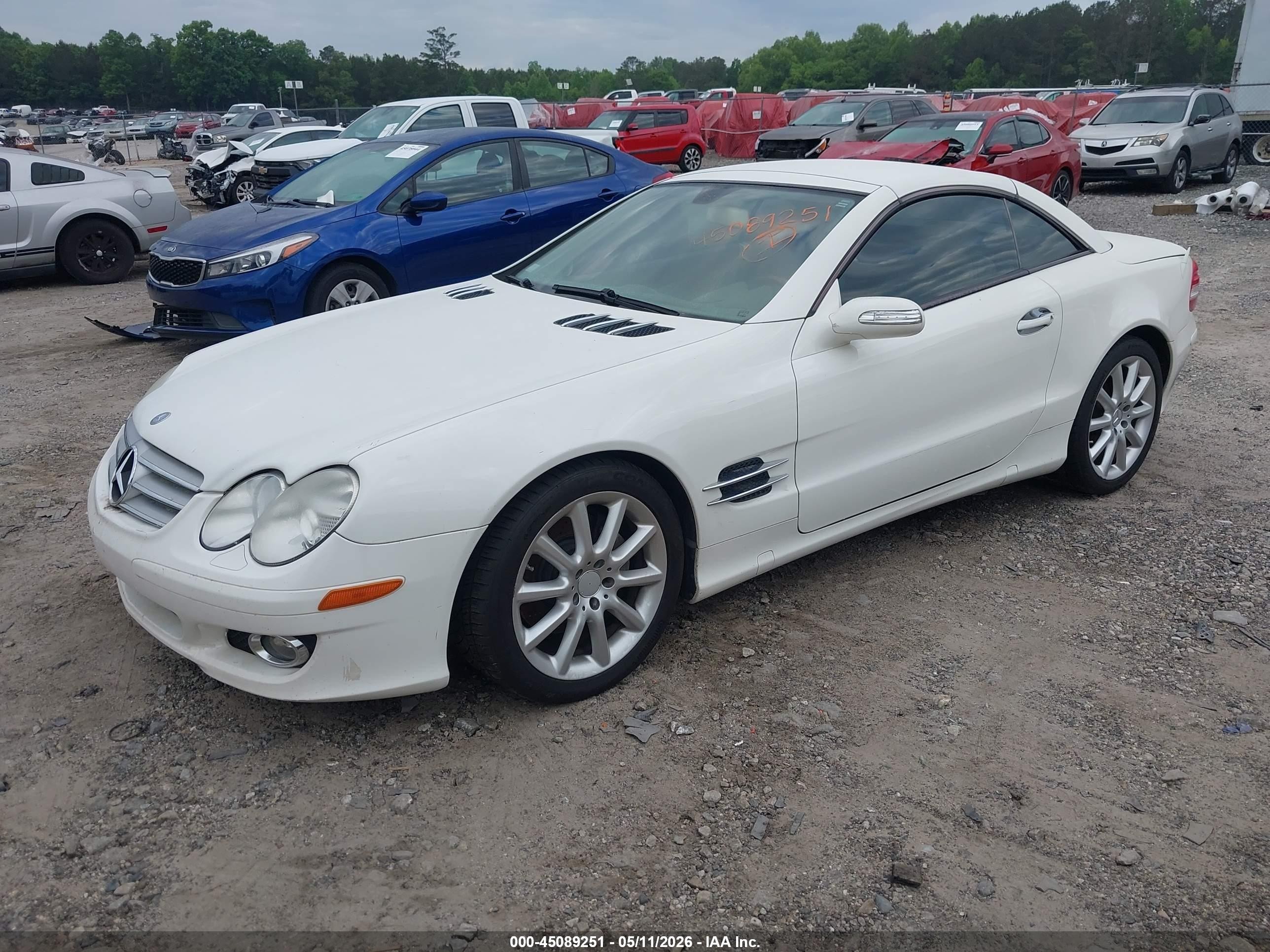 2007 Mercedes-benz Sl 550   Белый vin: WDBSK71F37F127507