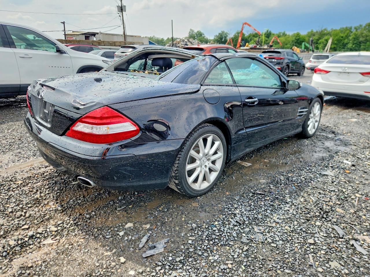 2007 Mercedes-benz Sl 550 Black vin: WDBSK71F37F130780