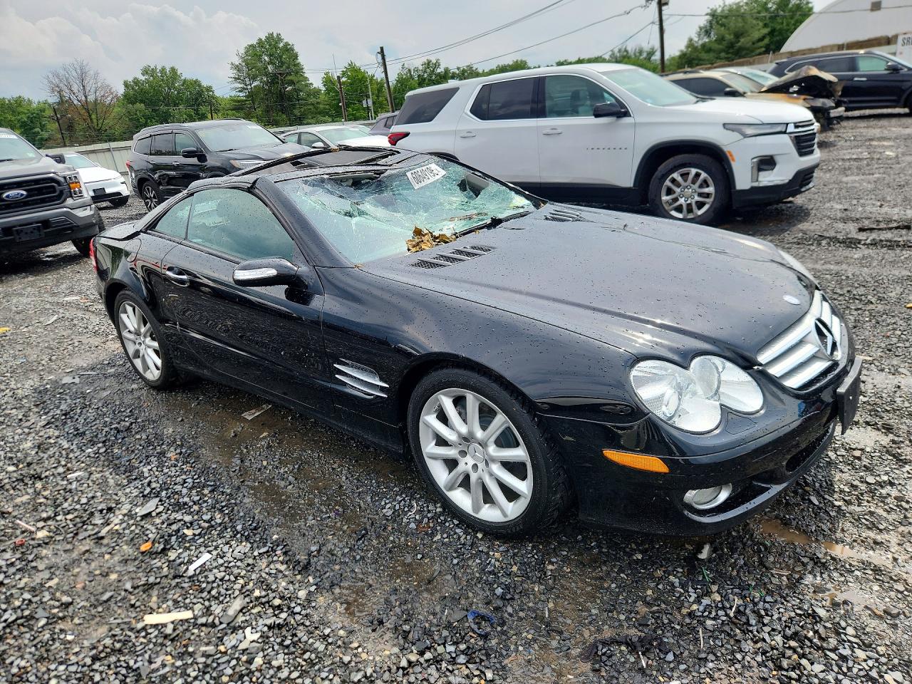 2007 Mercedes-benz Sl 550 Black vin: WDBSK71F37F130780