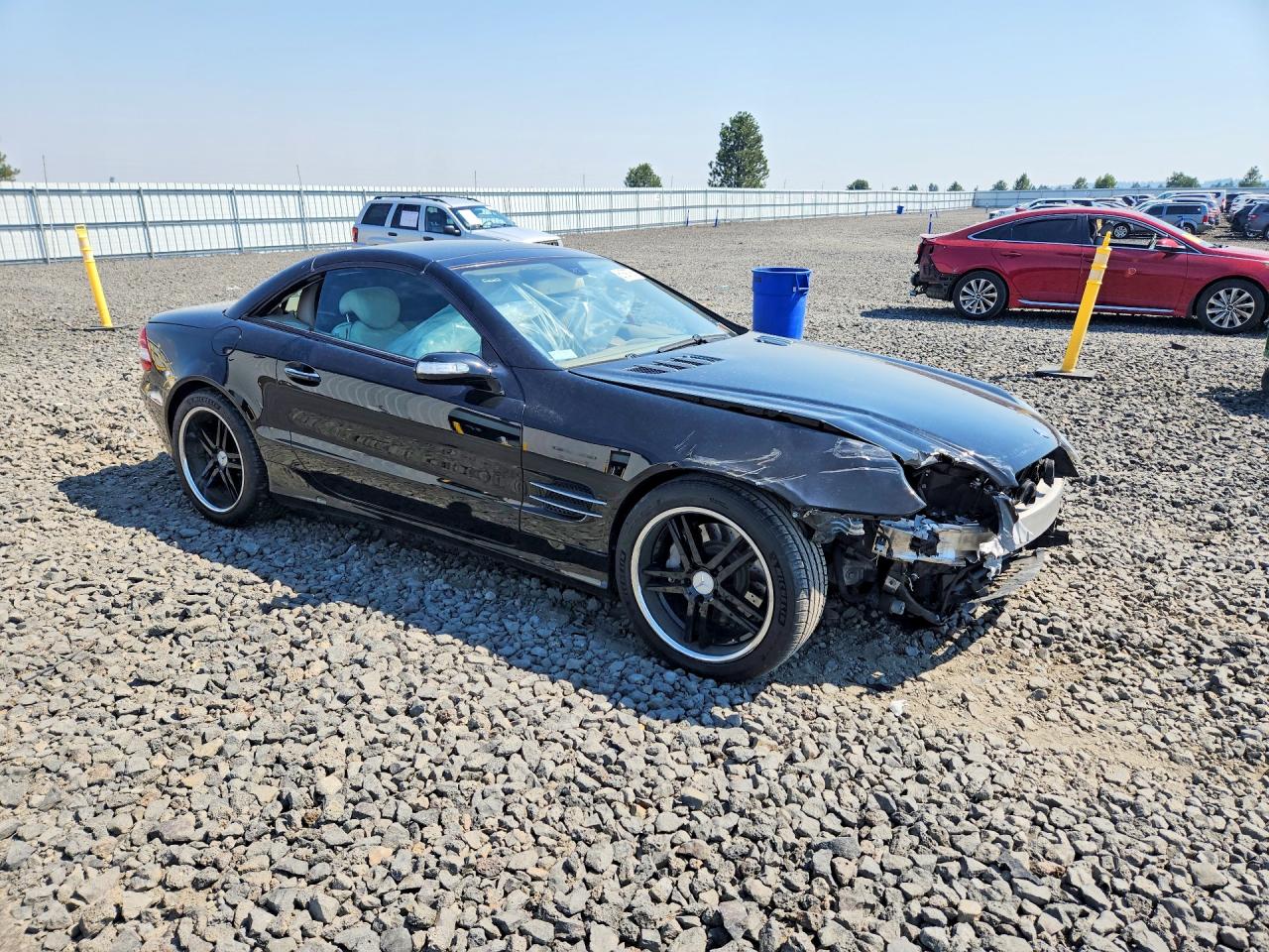 2007 Mercedes-benz Sl 550 Black vin: WDBSK71F37F131864