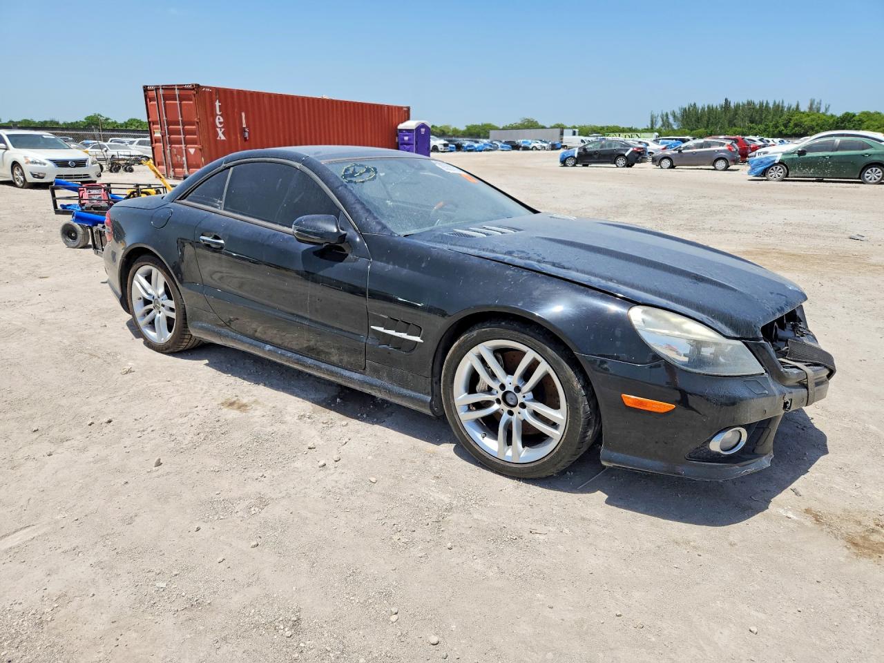 2009 Mercedes-benz Sl 550 Black vin: WDBSK71F39F150238