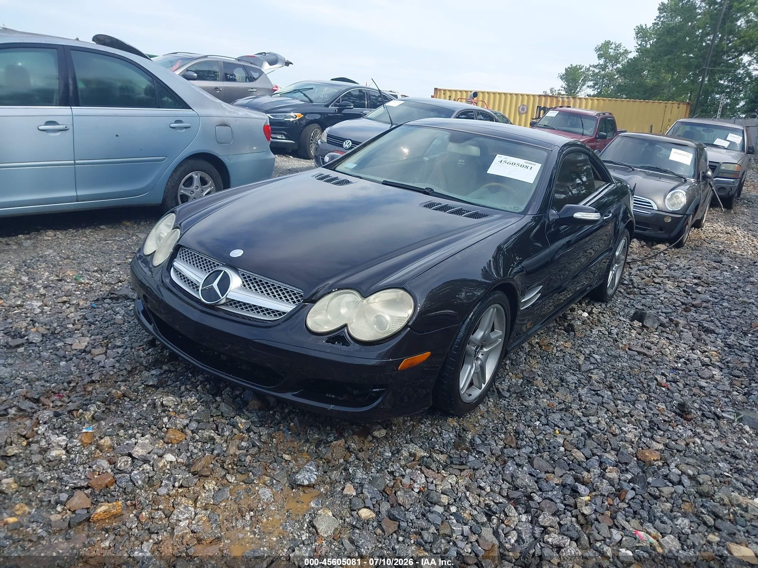 2007 Mercedes-benz Sl 550   Black vin: WDBSK71F47F119447