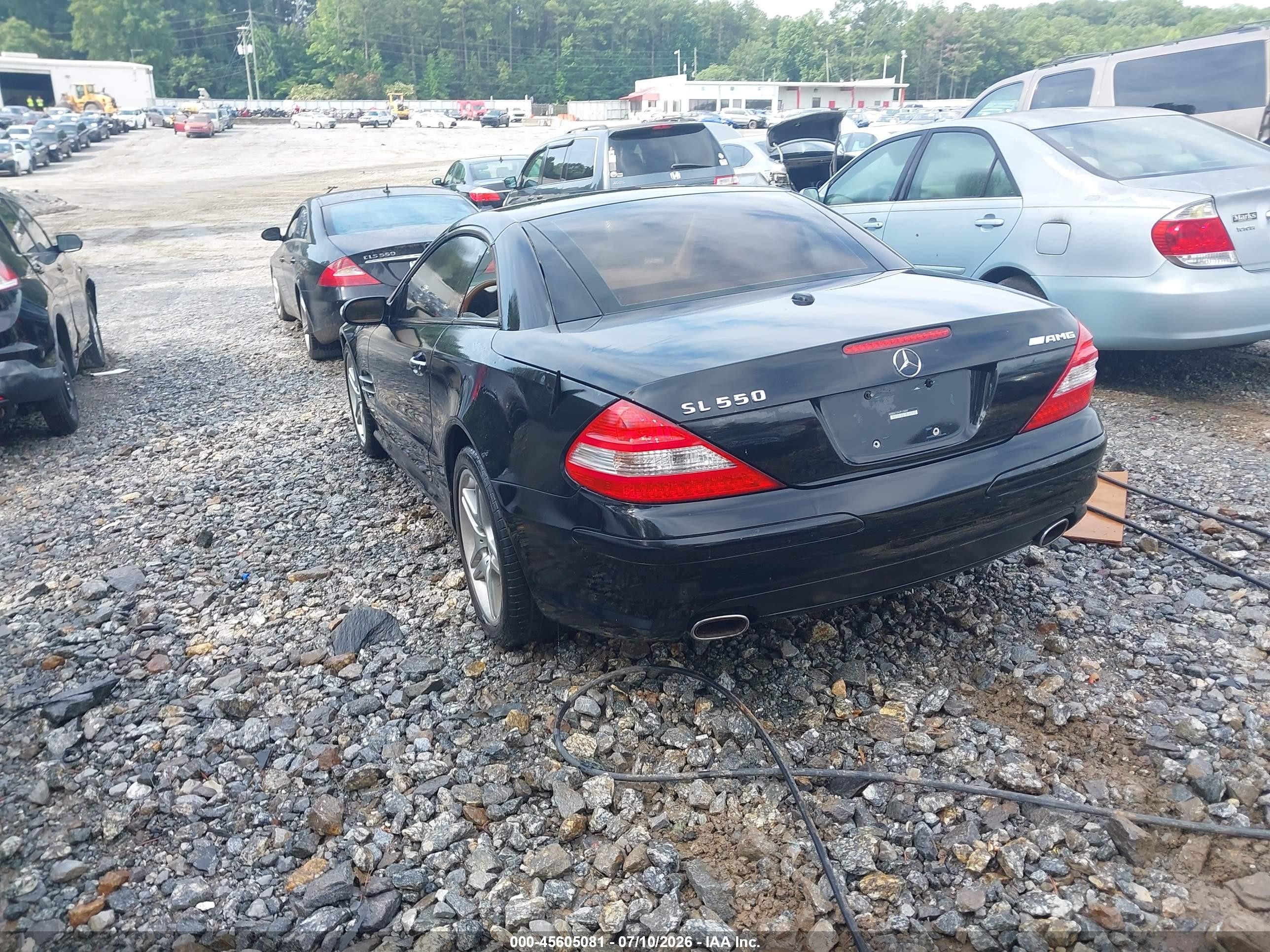 2007 Mercedes-benz Sl 550   Black vin: WDBSK71F47F119447