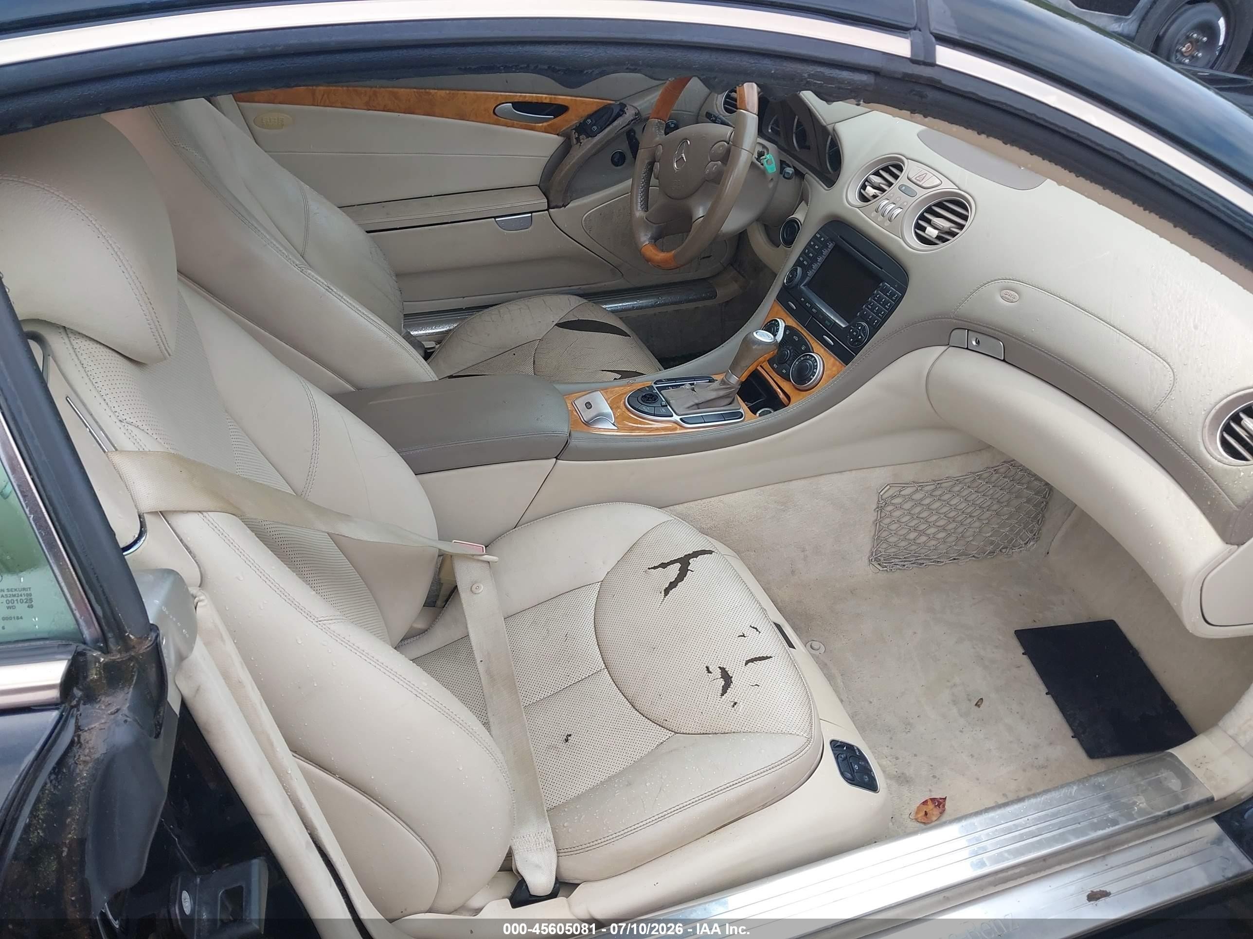 2007 Mercedes-benz Sl 550   Black vin: WDBSK71F47F119447