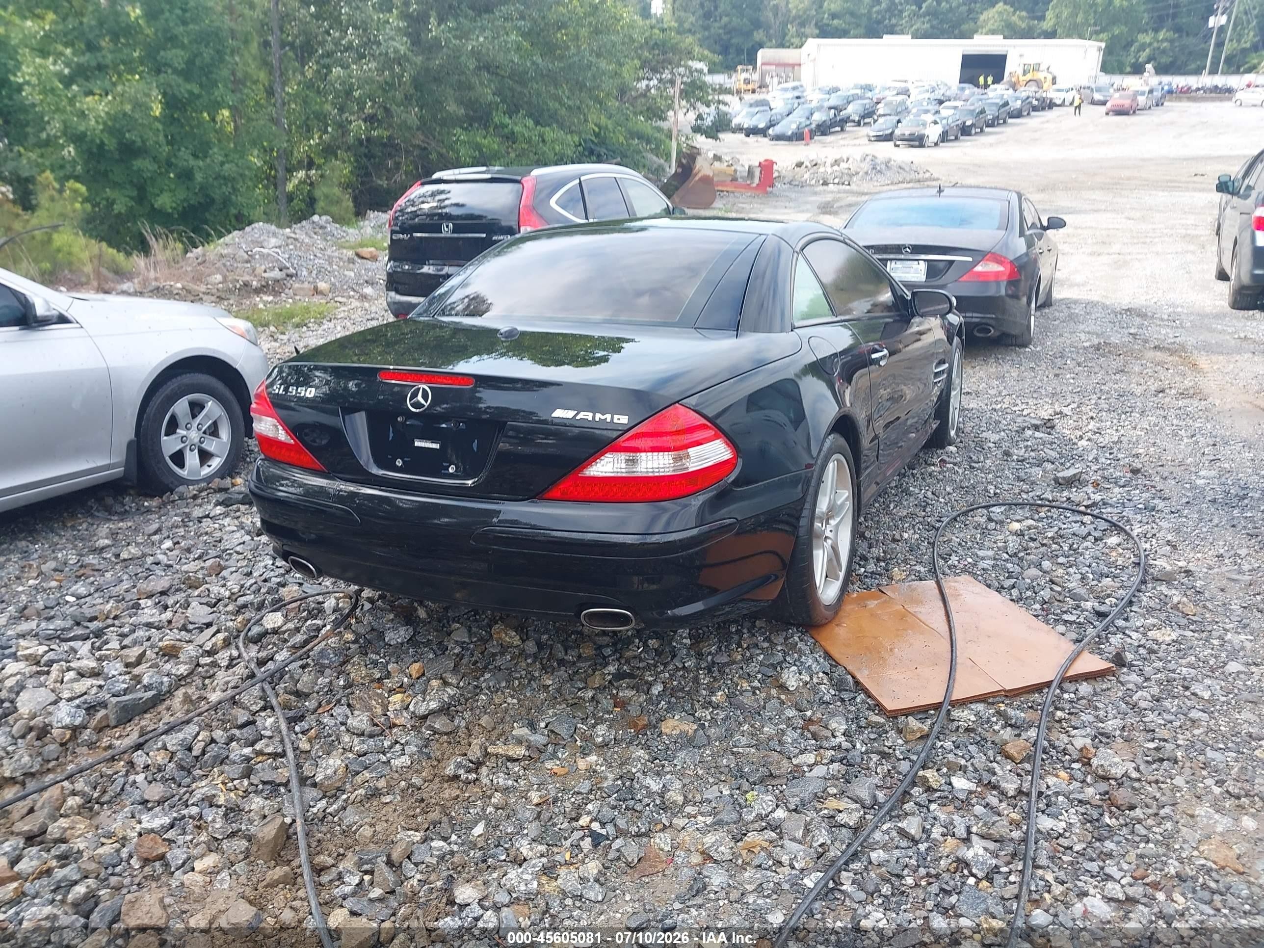 2007 Mercedes-benz Sl 550   Black vin: WDBSK71F47F119447