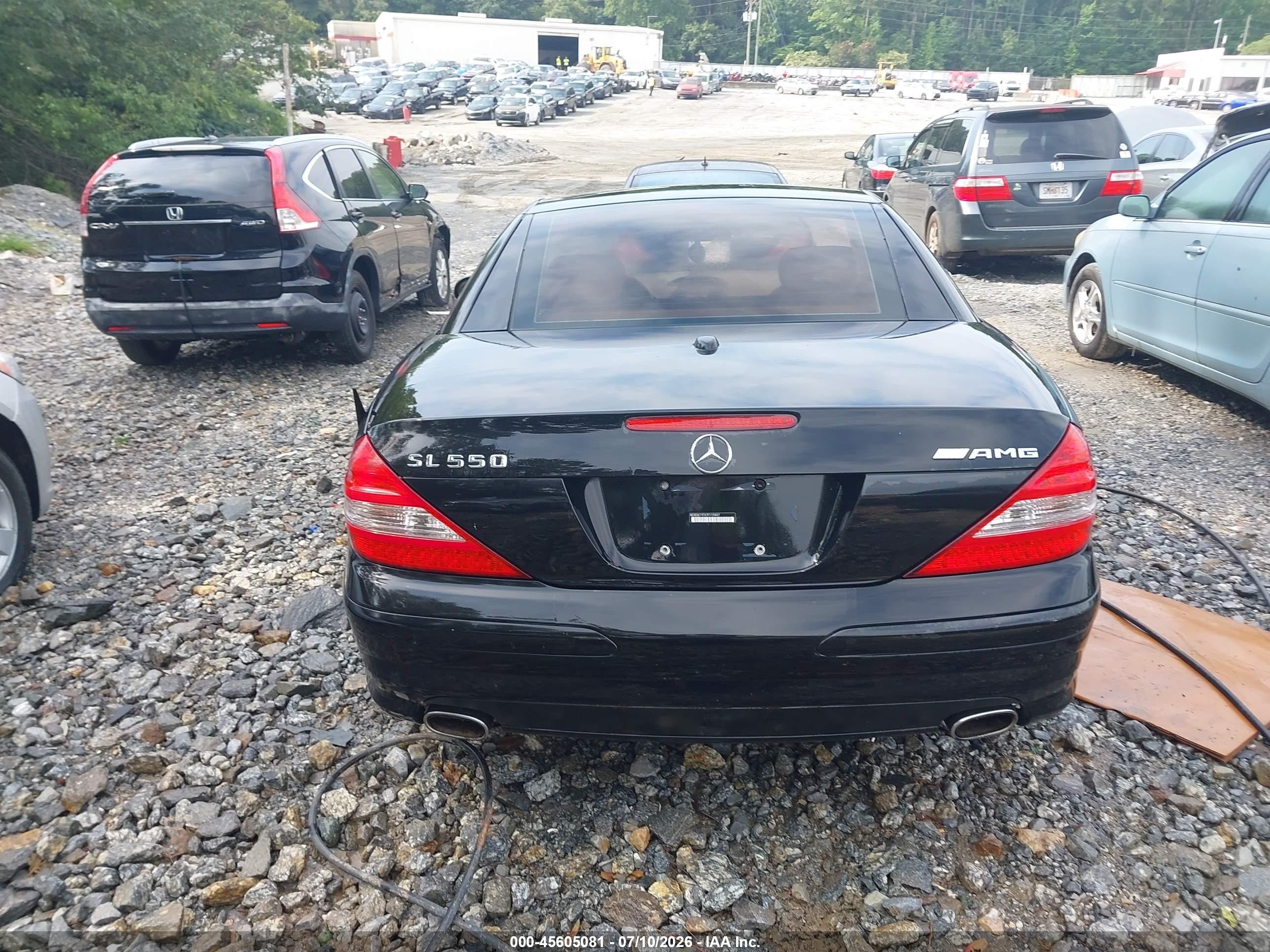 2007 Mercedes-benz Sl 550   Black vin: WDBSK71F47F119447