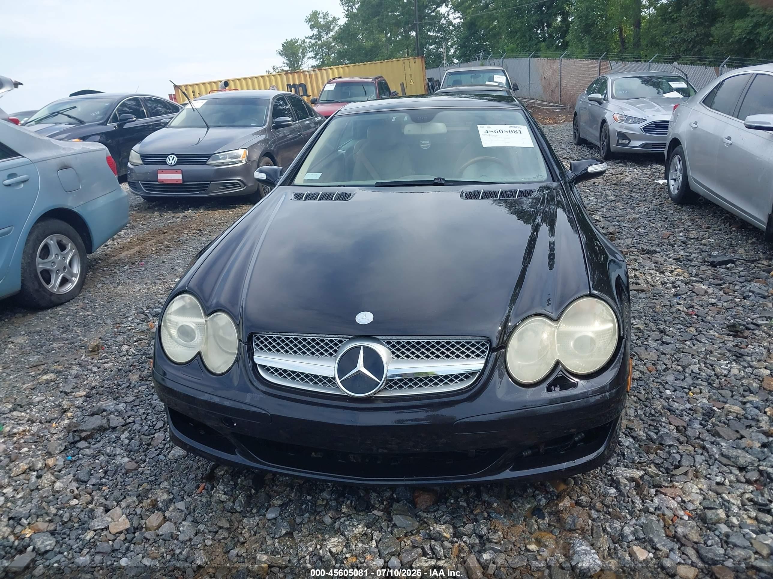 2007 Mercedes-benz Sl 550   Black vin: WDBSK71F47F119447