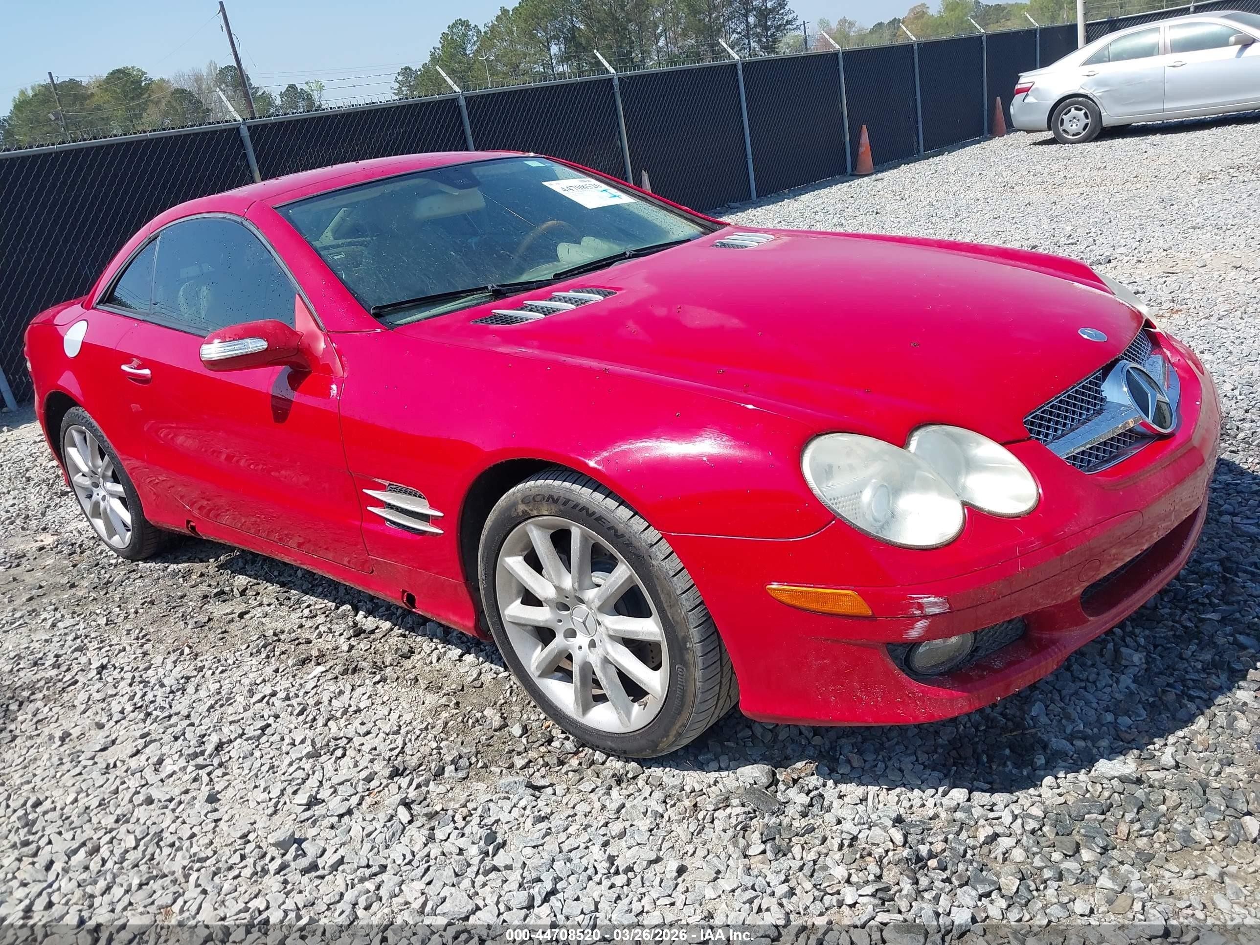 2007 Mercedes-benz Sl 550   Красный vin: WDBSK71F47F124390