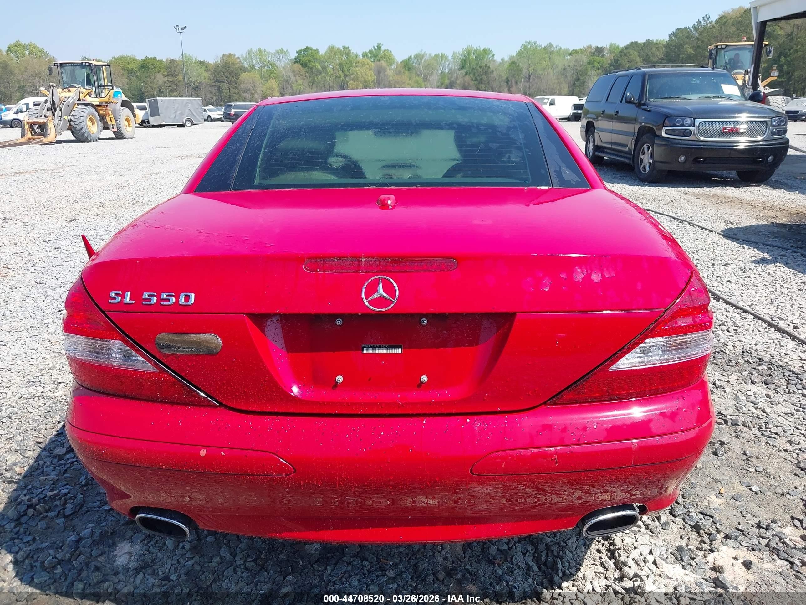 2007 Mercedes-benz Sl 550   Красный vin: WDBSK71F47F124390
