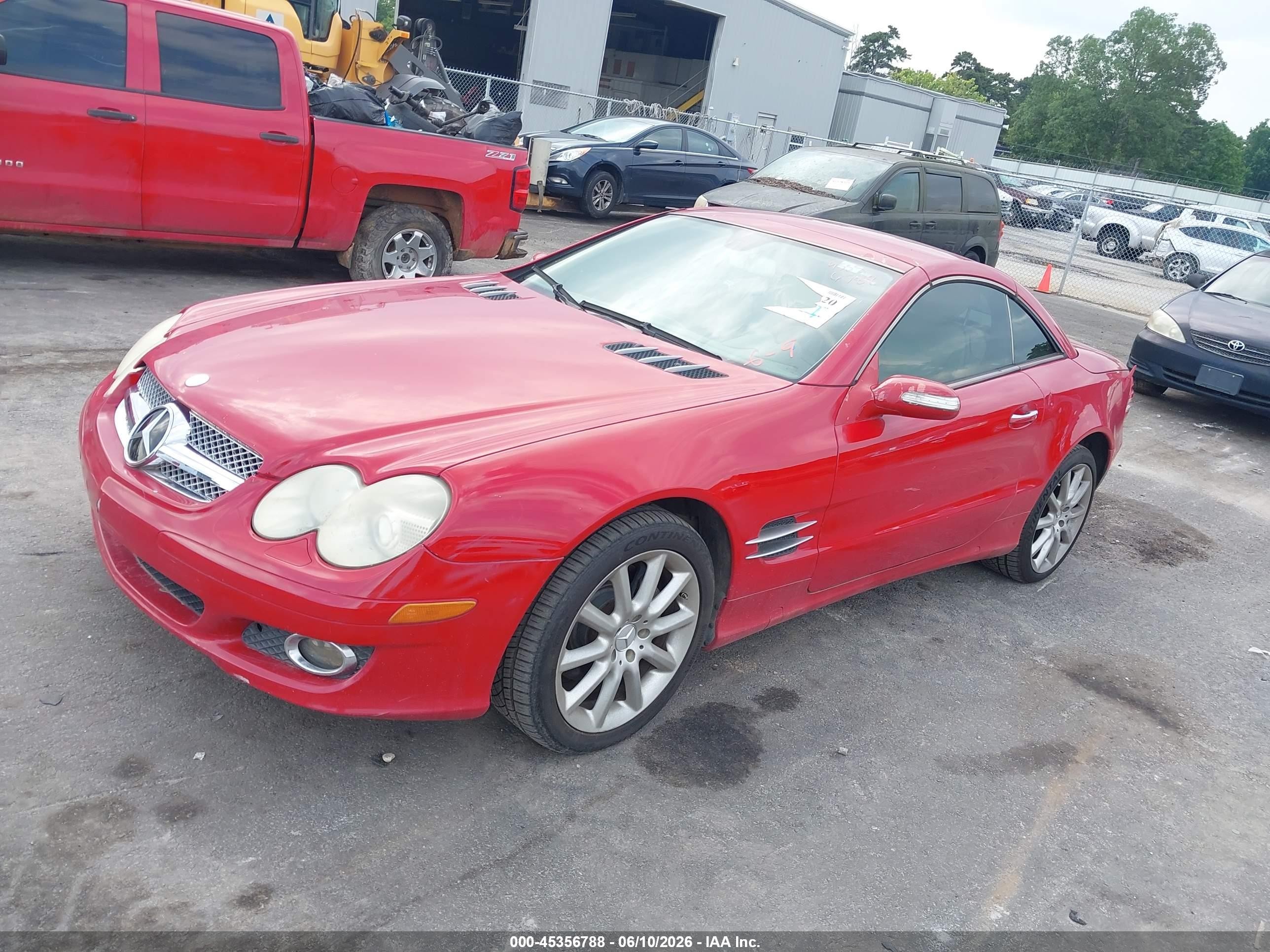 2007 Mercedes-benz Sl 550   Red vin: WDBSK71F47F124390