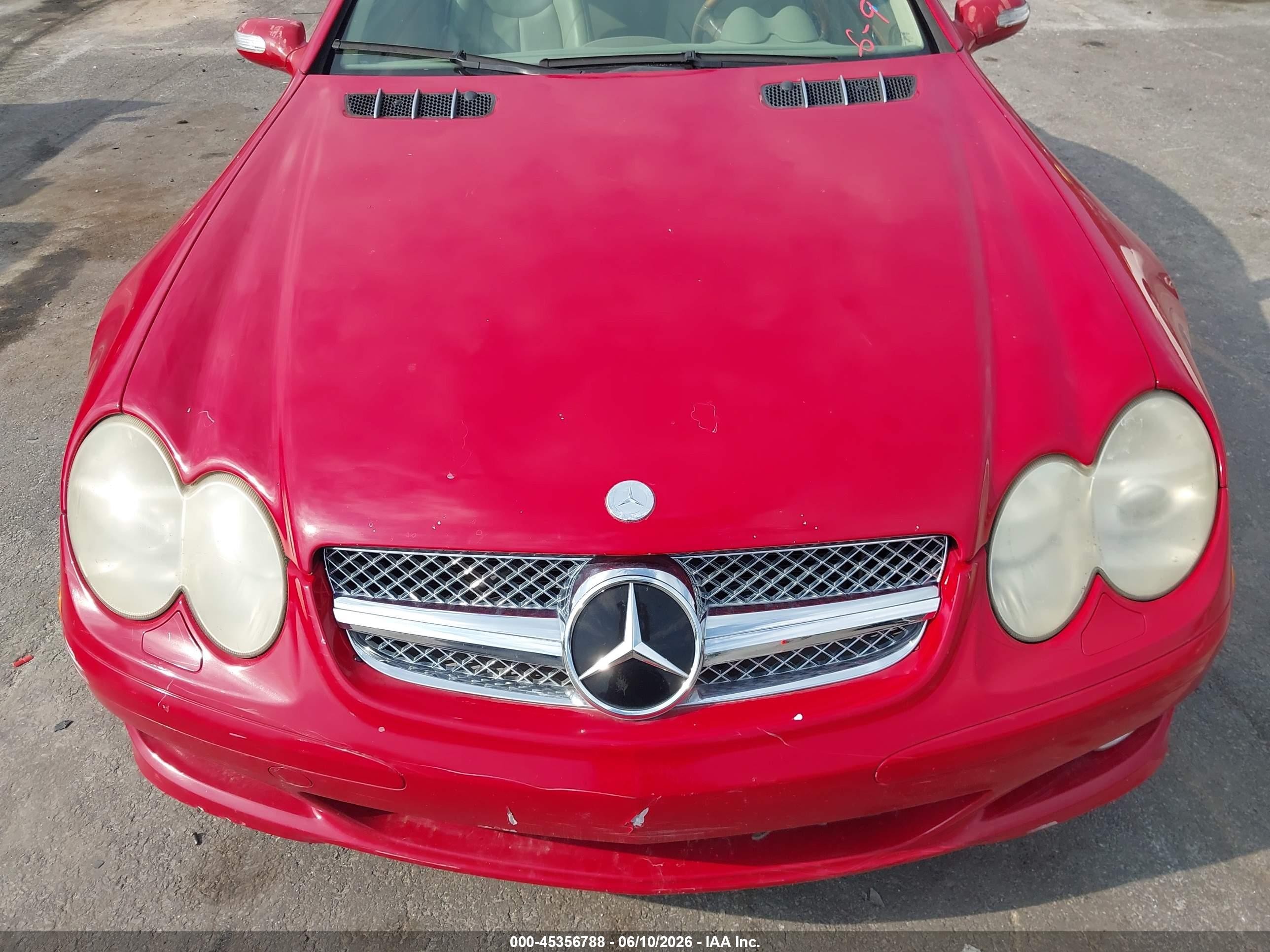 2007 Mercedes-benz Sl 550   Red vin: WDBSK71F47F124390