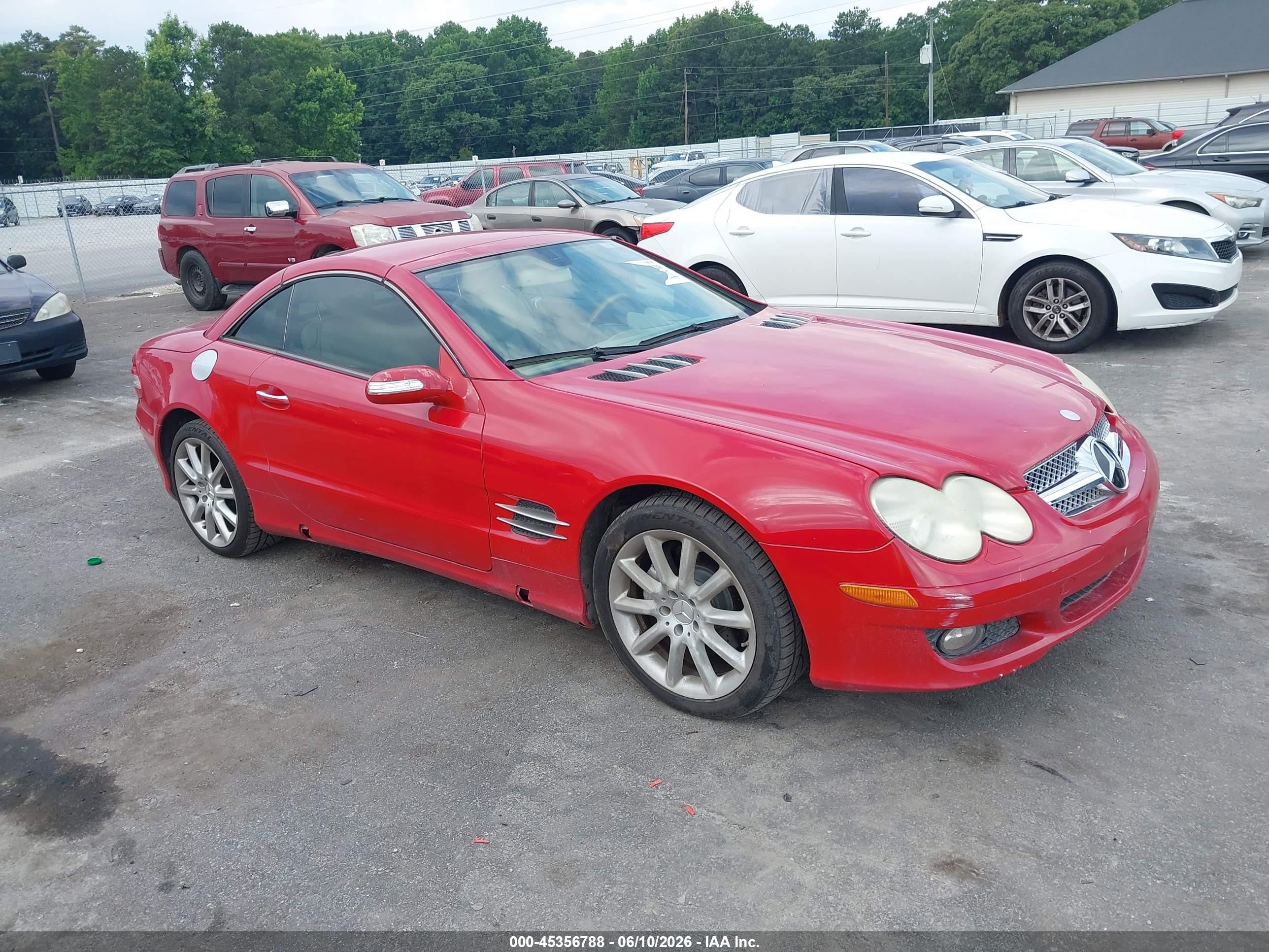 2007 Mercedes-benz Sl 550   Red vin: WDBSK71F47F124390