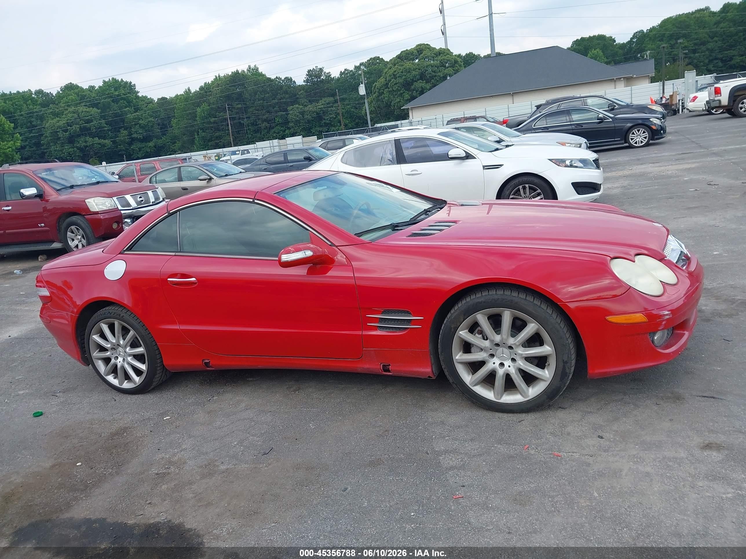 2007 Mercedes-benz Sl 550   Red vin: WDBSK71F47F124390