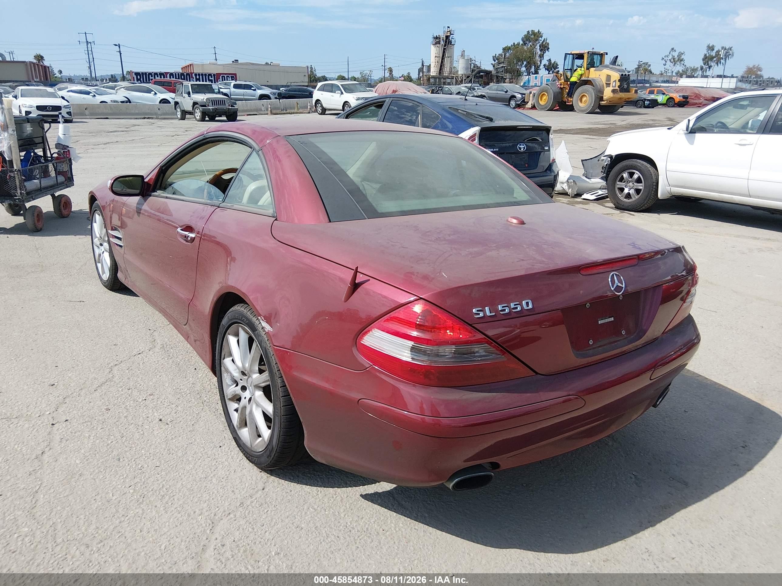 2007 Mercedes-benz Sl 550   Maroon vin: WDBSK71F47F129542