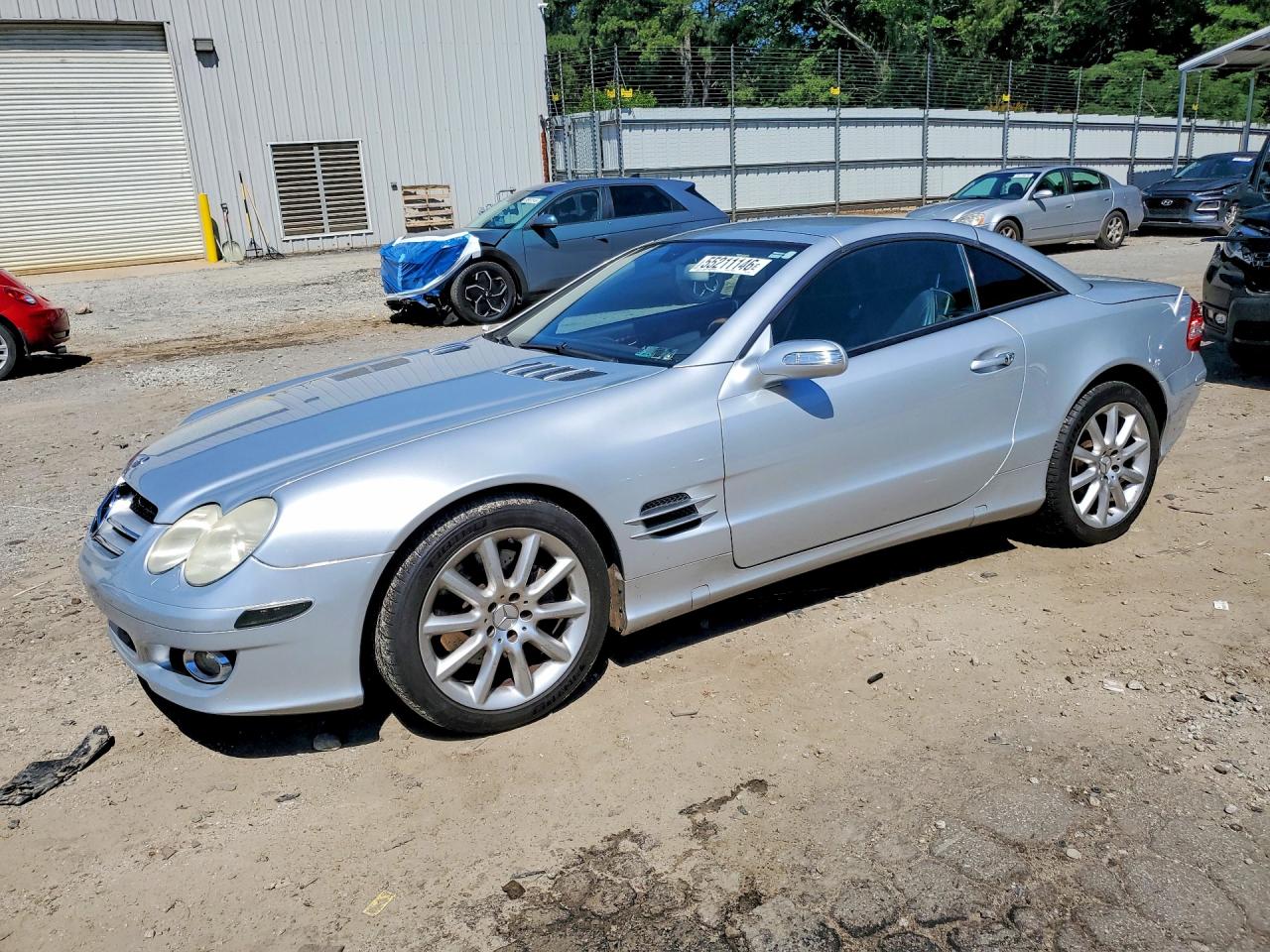 2007 Mercedes-benz Sl 550 Silver vin: WDBSK71F47F130514