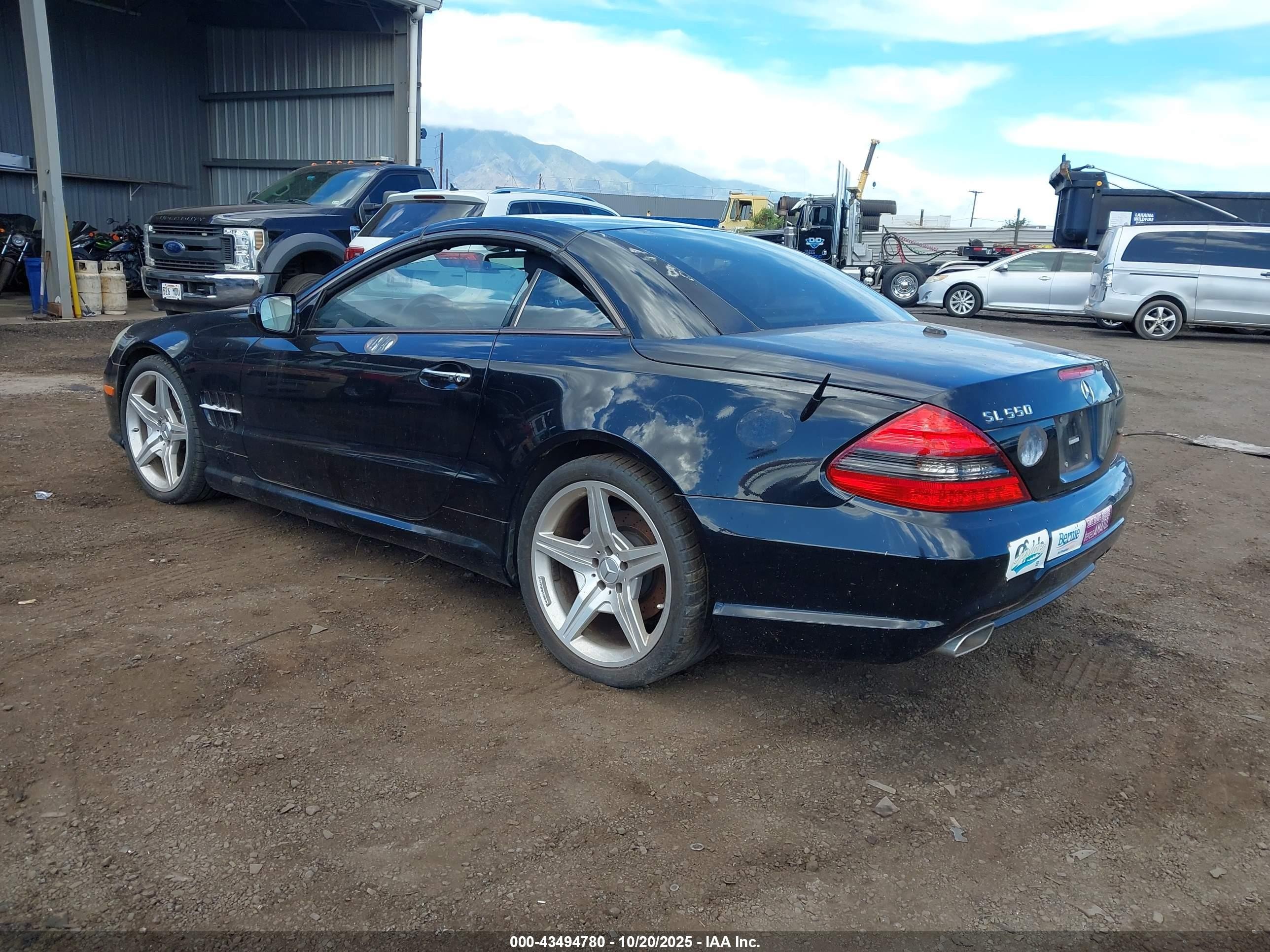 2009 Mercedes-benz Sl 550   Black vin: WDBSK71F49F152354