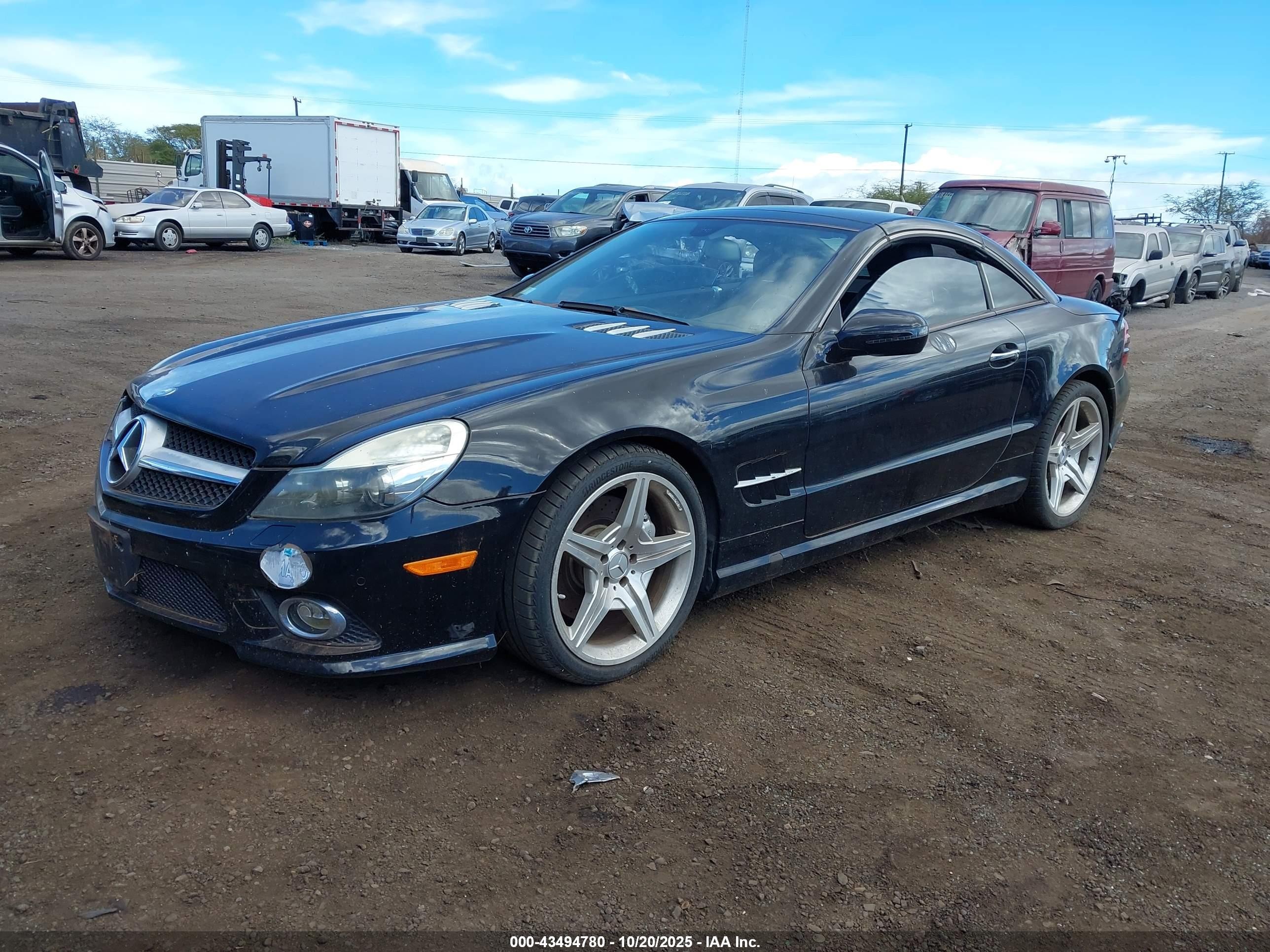 2009 Mercedes-benz Sl 550   Black vin: WDBSK71F49F152354