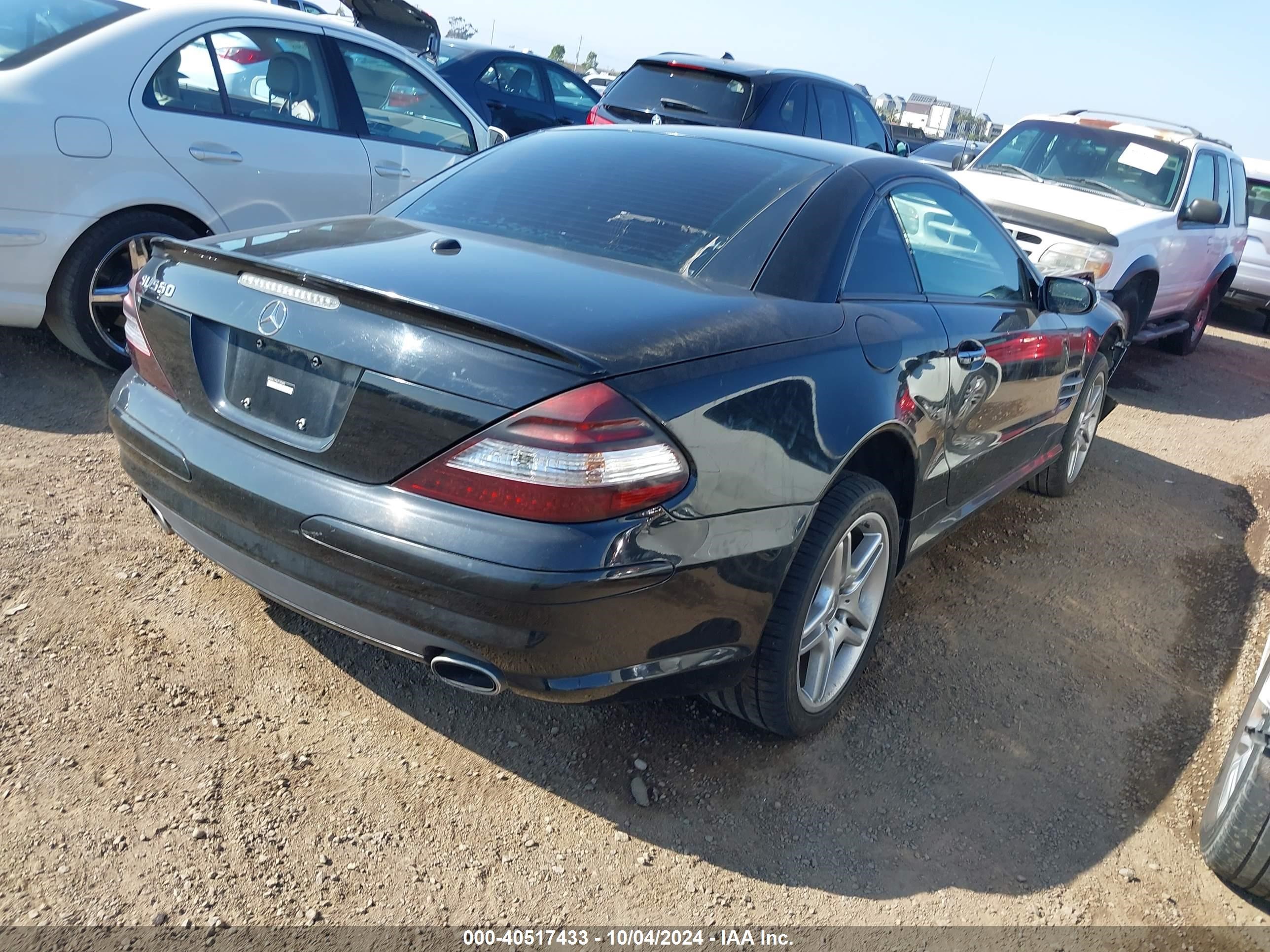 2007 Mercedes-benz Sl 550   Black vin: WDBSK71F57F122602