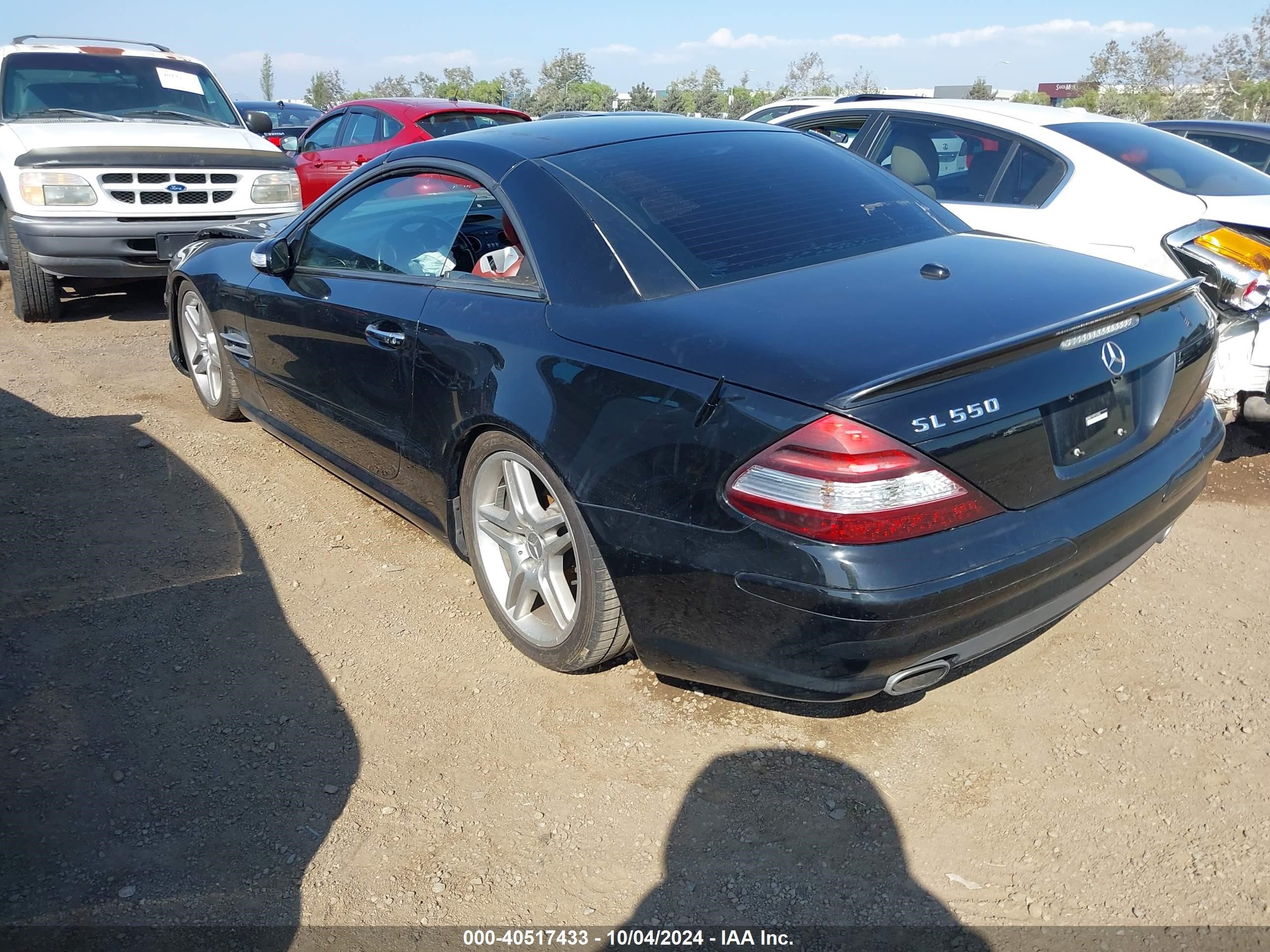 2007 Mercedes-benz Sl 550   Black vin: WDBSK71F57F122602