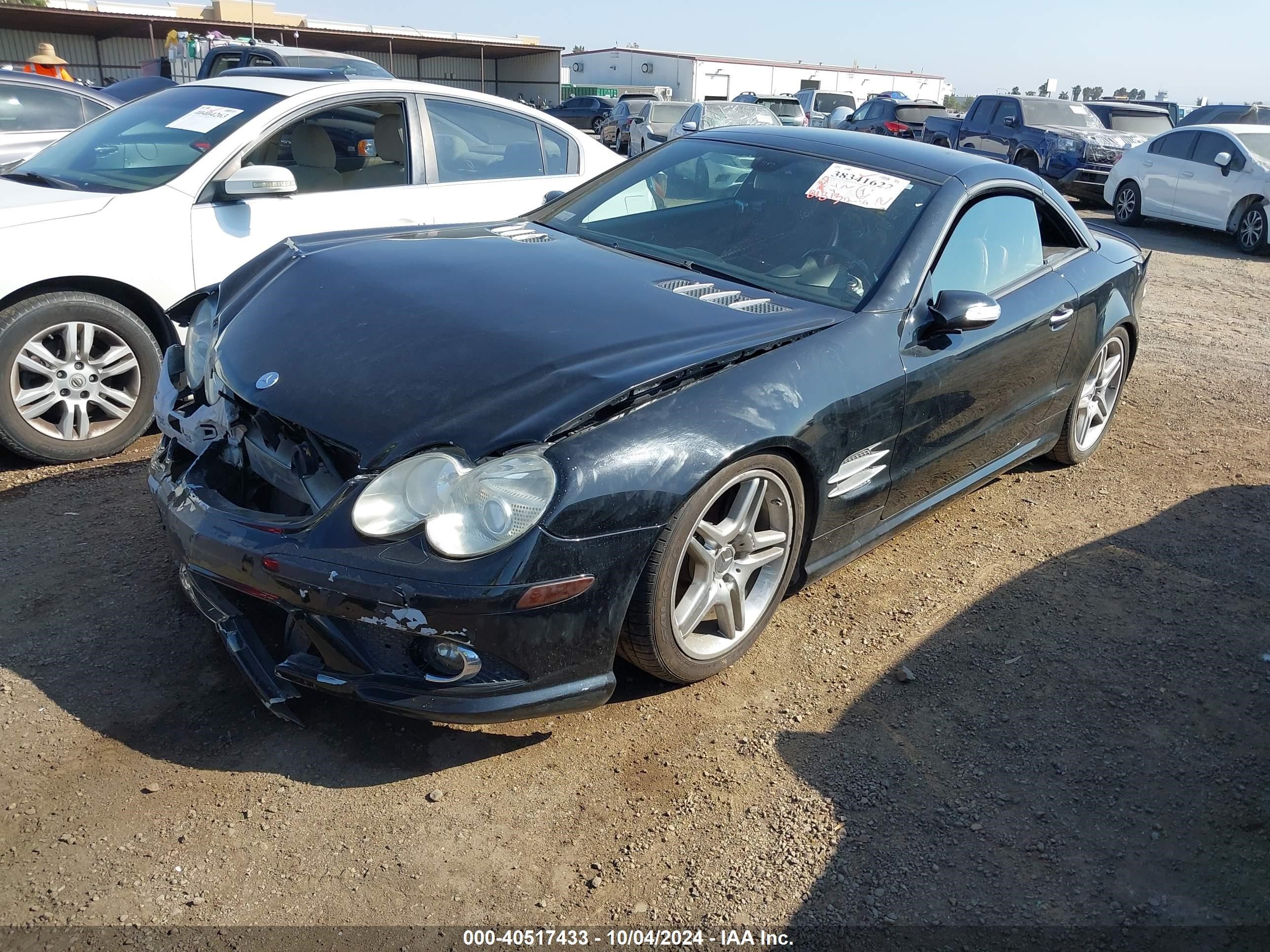 2007 Mercedes-benz Sl 550   Black vin: WDBSK71F57F122602