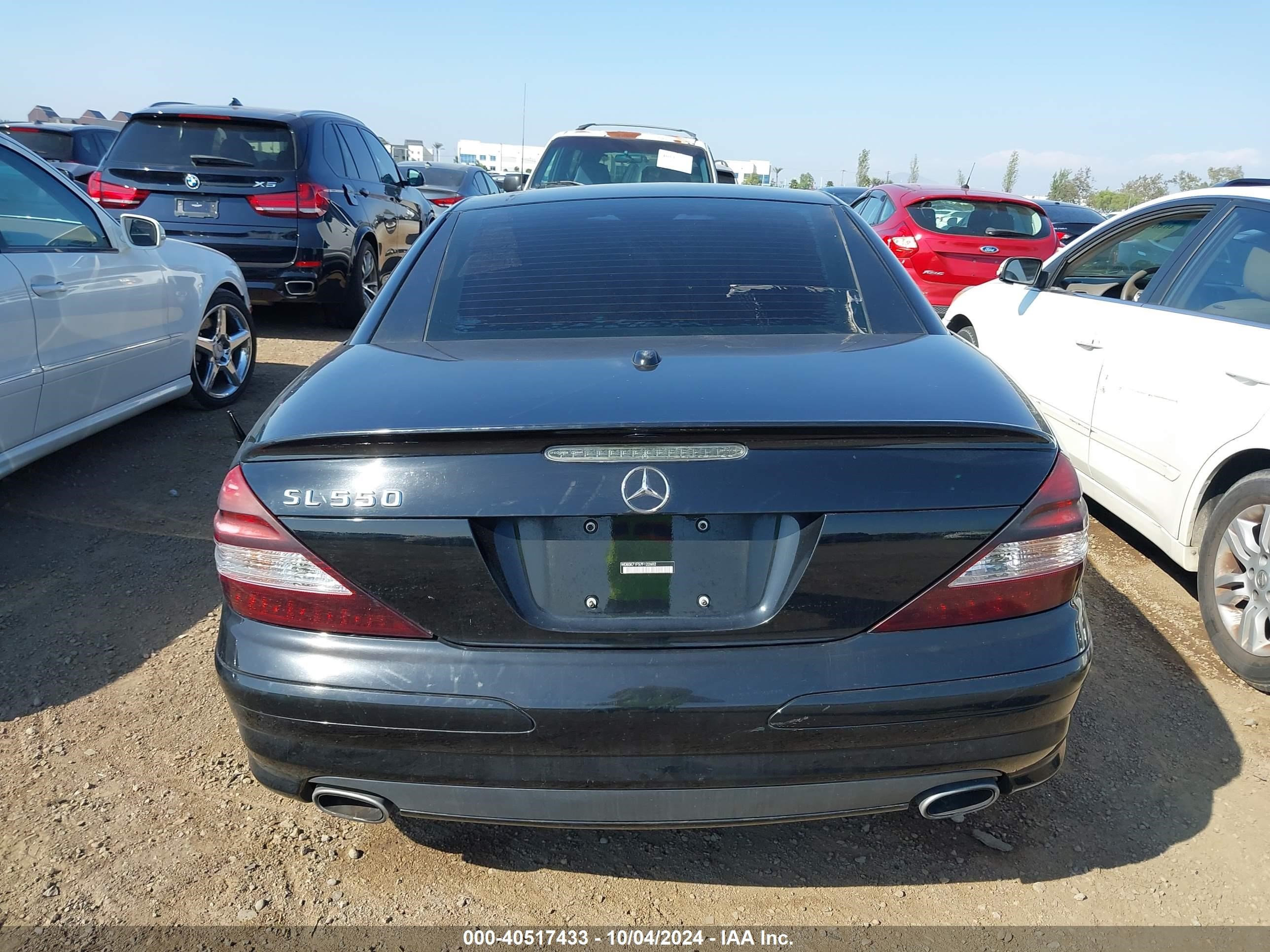2007 Mercedes-benz Sl 550   Black vin: WDBSK71F57F122602