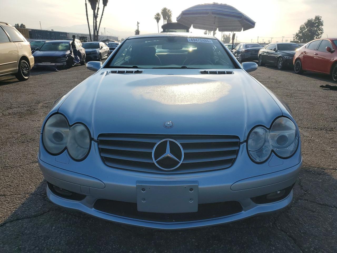 2007 Mercedes Benz Sl 550 Silver vin: WDBSK71F57F124527