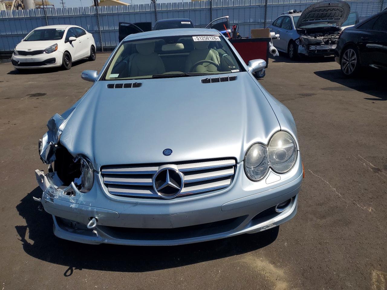 2008 Mercedes-benz Sl-class Sl550 Blue vin: WDBSK71F58F141703