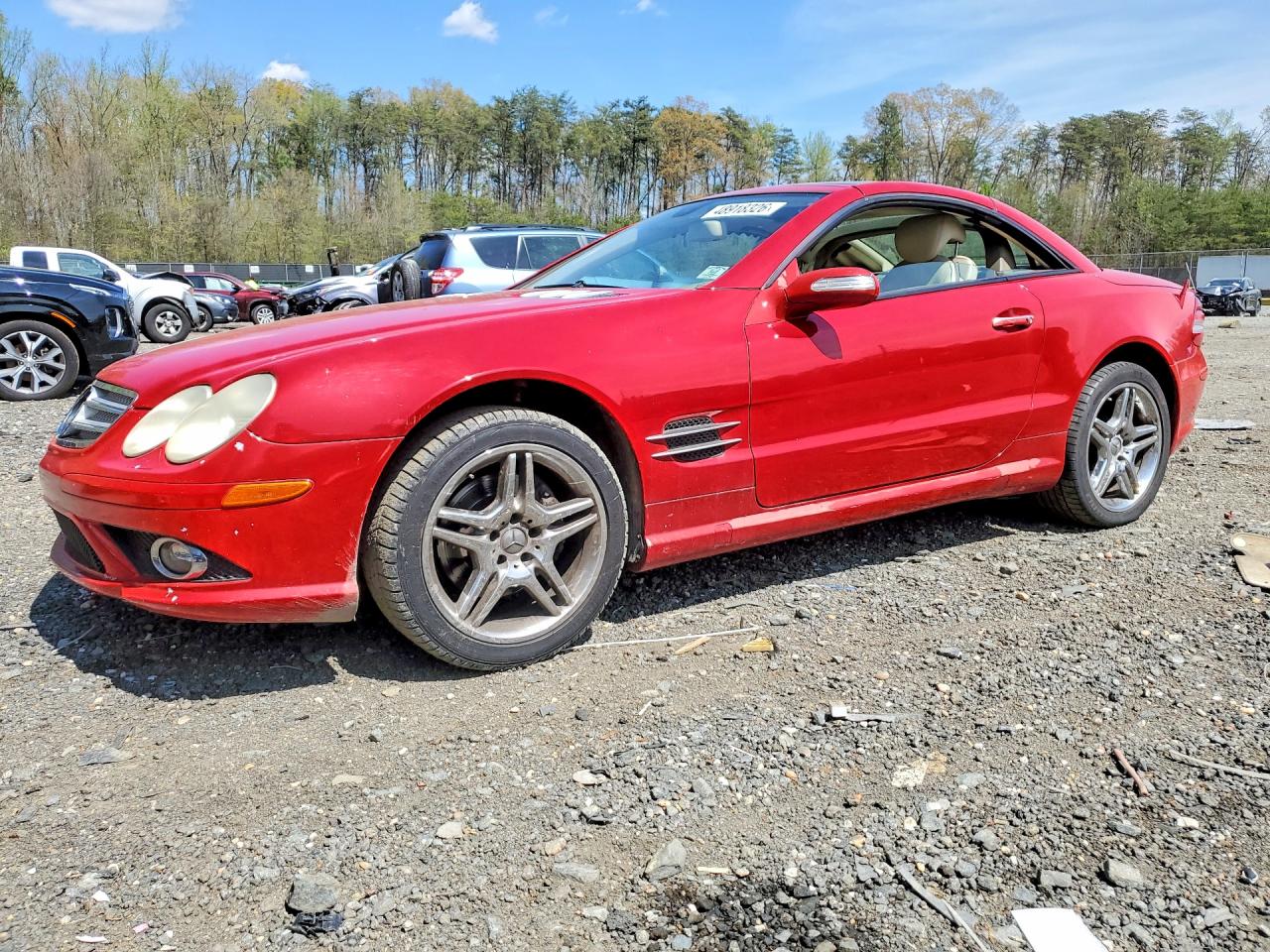 2007 Mercedes-benz Sl 550 Red vin: WDBSK71F67F122429