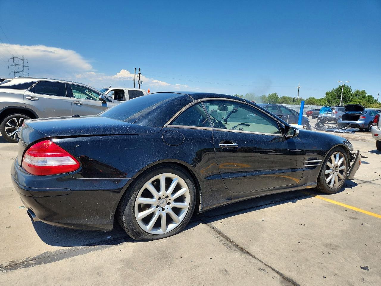 2007 Mercedes-benz Sl 550 Black vin: WDBSK71F67F129851