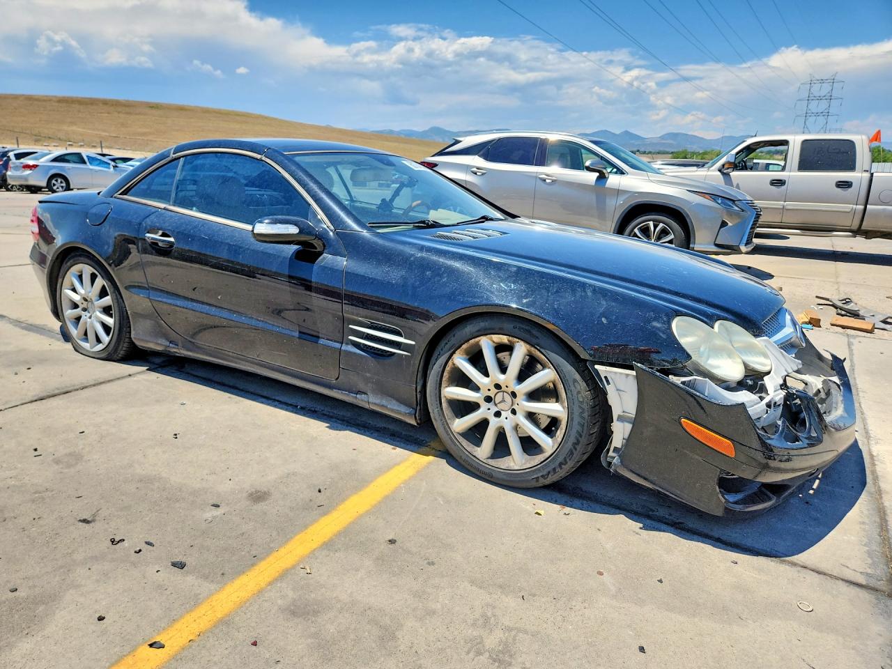 2007 Mercedes-benz Sl 550 Black vin: WDBSK71F67F129851