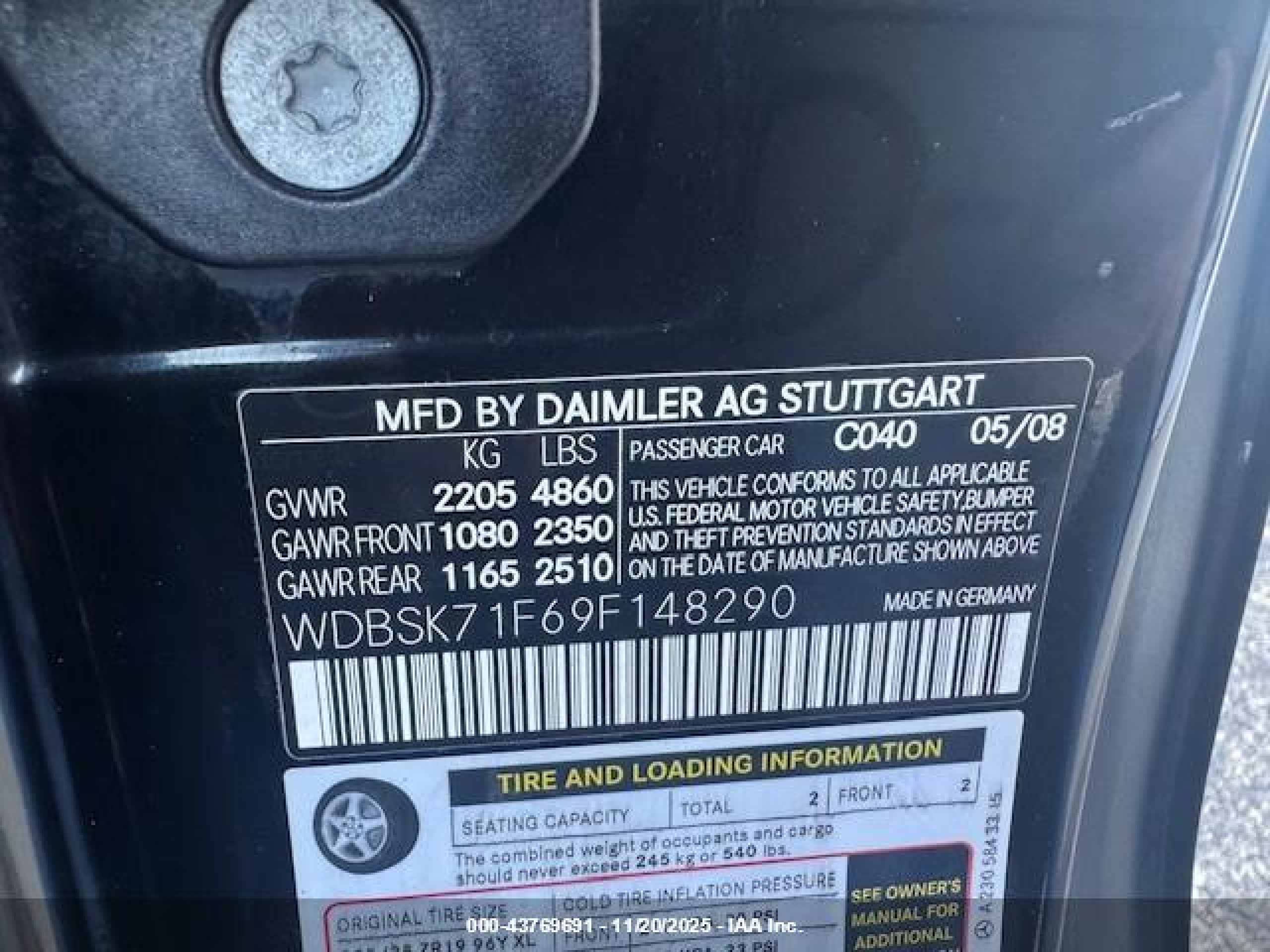 2009 Mercedes-benz Sl 550   Black vin: WDBSK71F69F148290