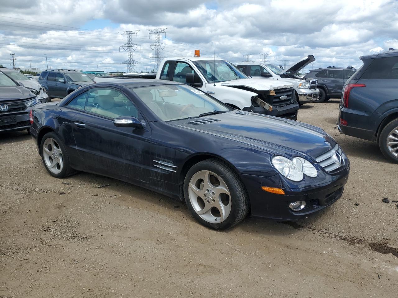 2007 Mercedes-benz Sl 550 Blue vin: WDBSK71F77F120916