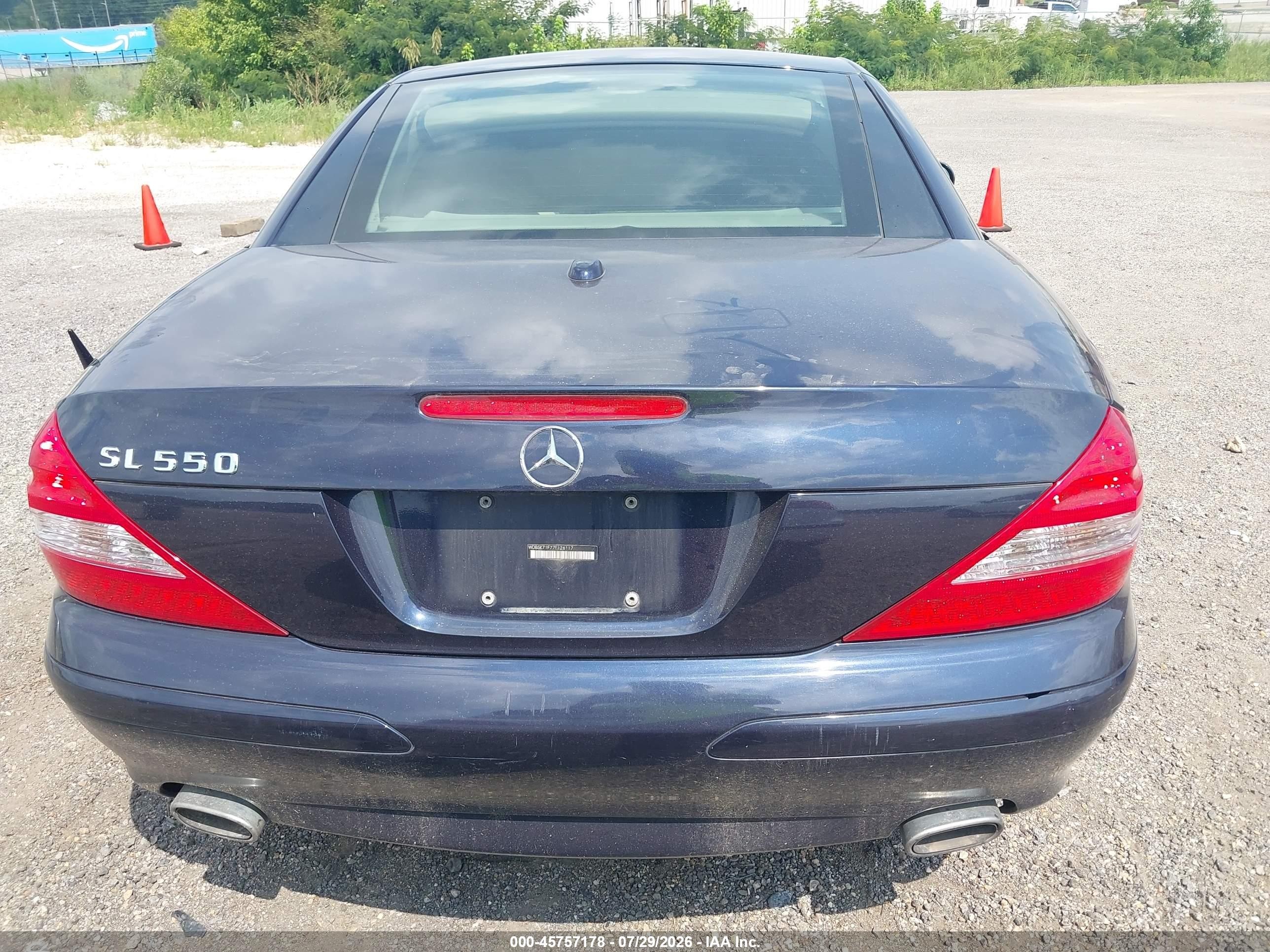 2007 Mercedes-benz Sl 550   Синий vin: WDBSK71F77F126117