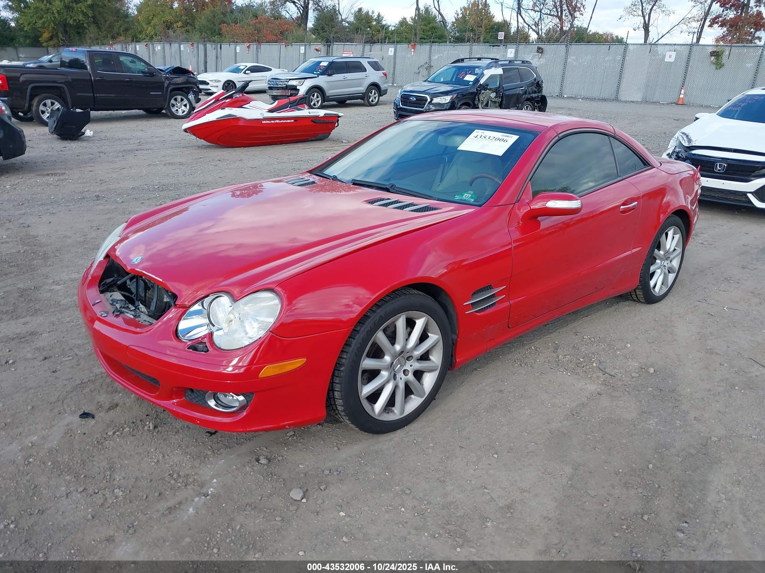2007 Mercedes-benz Sl 550   Red vin: WDBSK71F77F133892