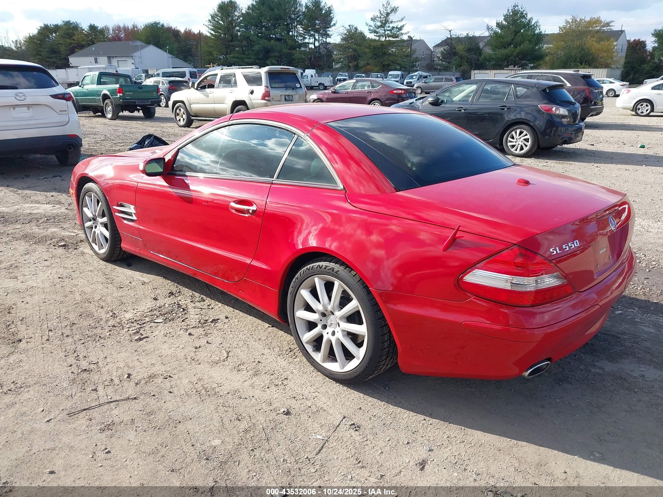 2007 Mercedes-benz Sl 550   Red vin: WDBSK71F77F133892