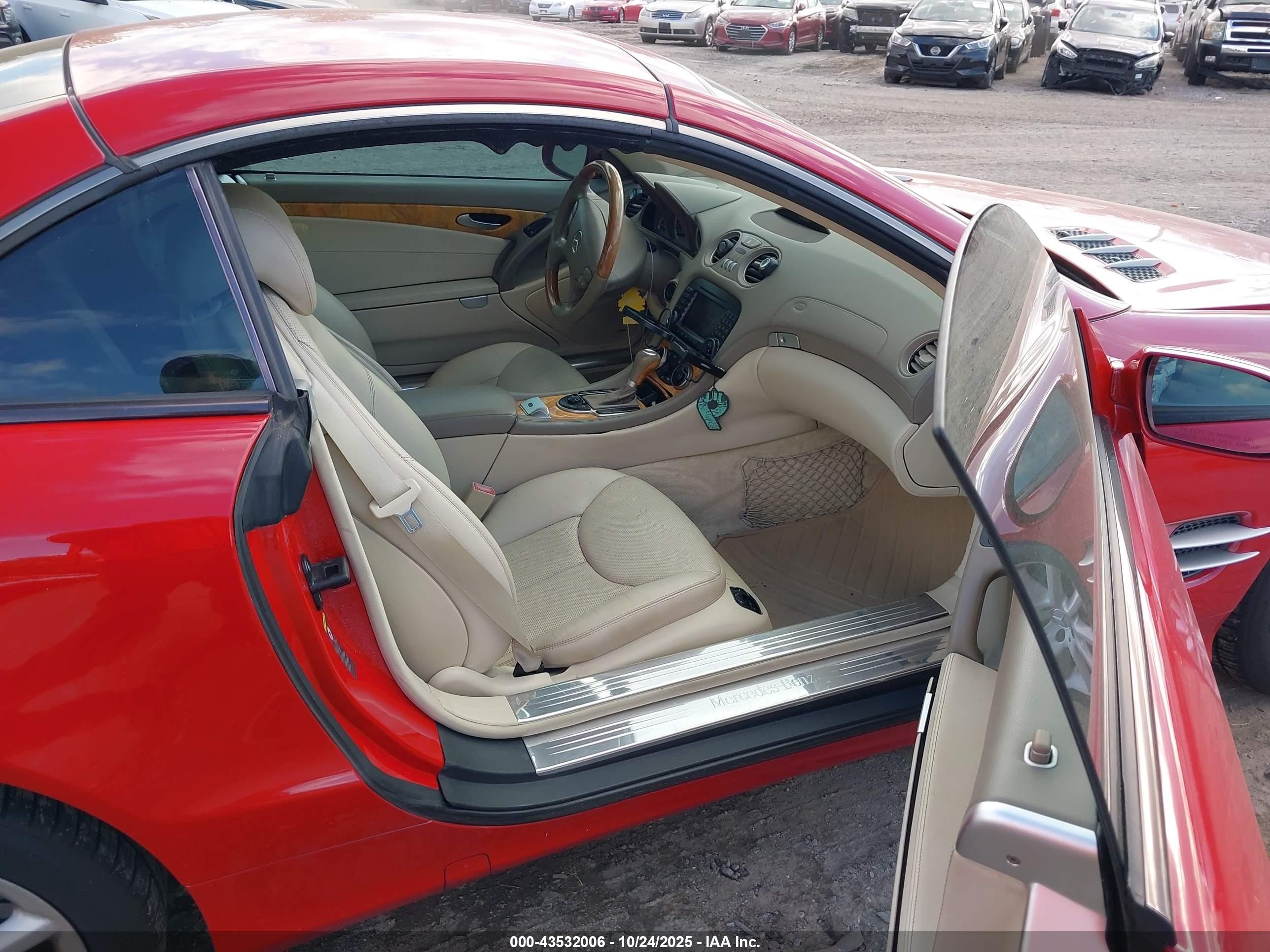 2007 Mercedes-benz Sl 550   Red vin: WDBSK71F77F133892