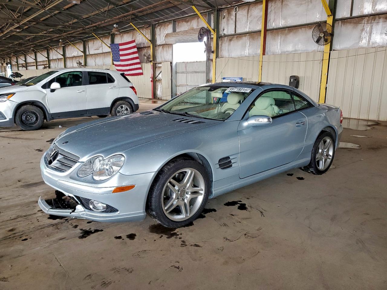 2007 Mercedes-benz Sl 550 Teal vin: WDBSK71F87F127471