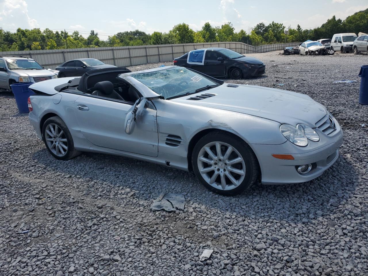 2007 Mercedes-benz Sl 550 Silver vin: WDBSK71F87F133710