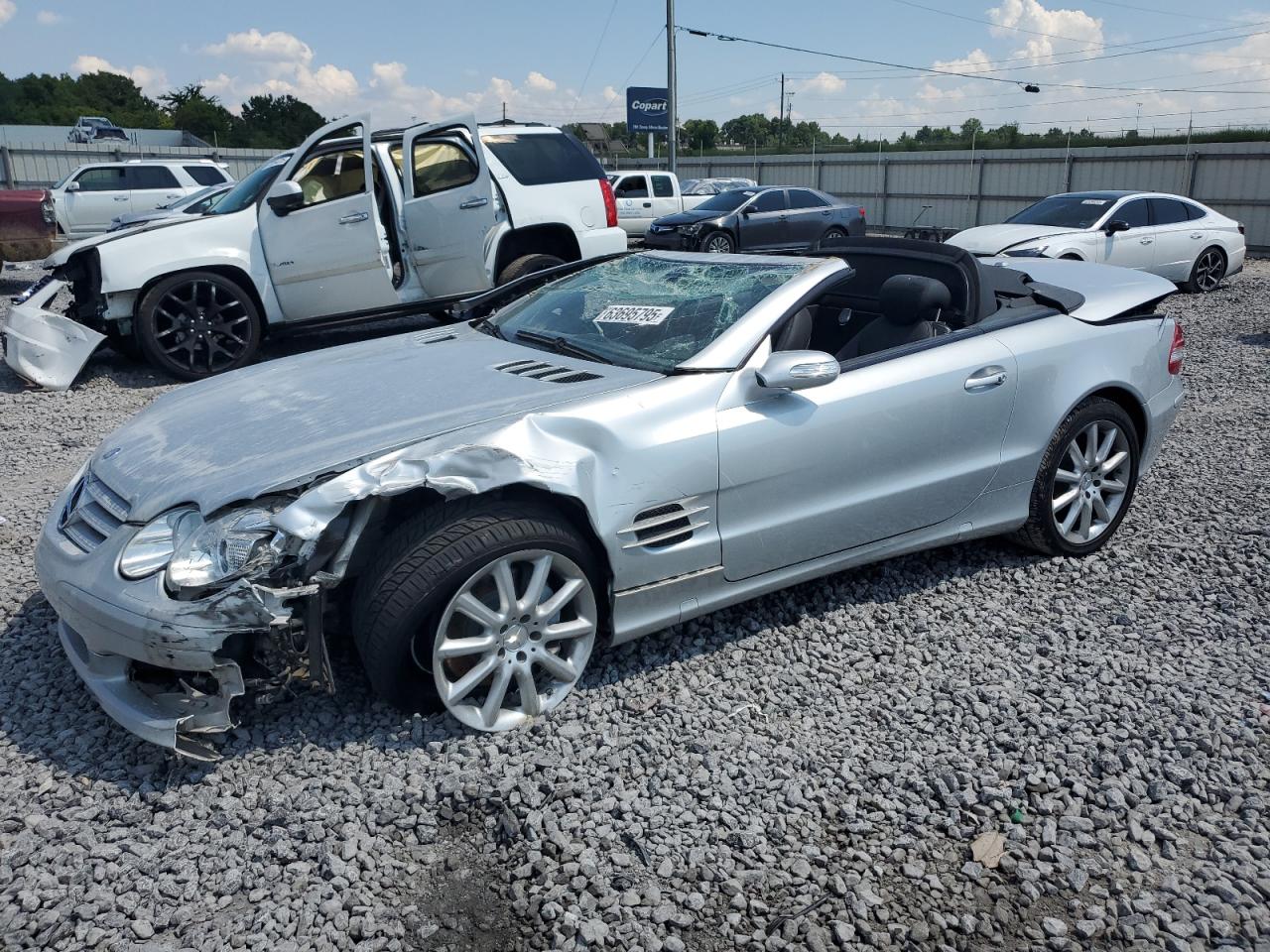 2007 Mercedes-benz Sl 550 Silver vin: WDBSK71F87F133710
