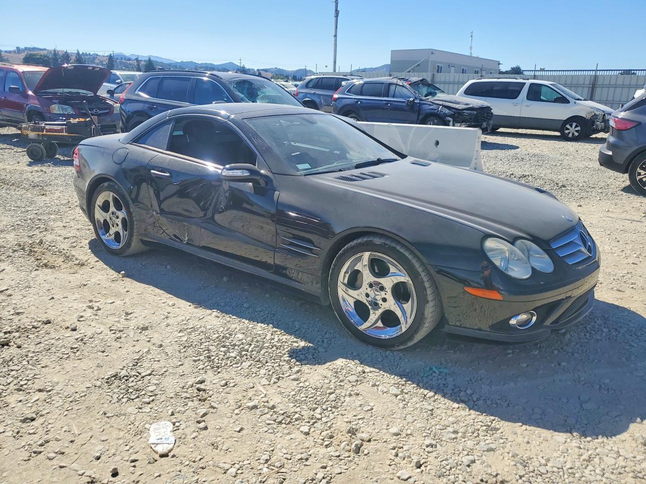 2007 Mercedes-benz Sl 550 Black vin: WDBSK71F87F135070