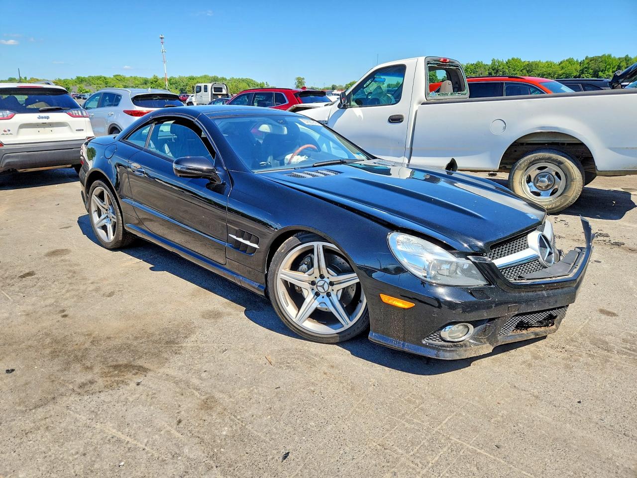 2009 Mercedes-benz Sl 550 Black vin: WDBSK71F89F155497